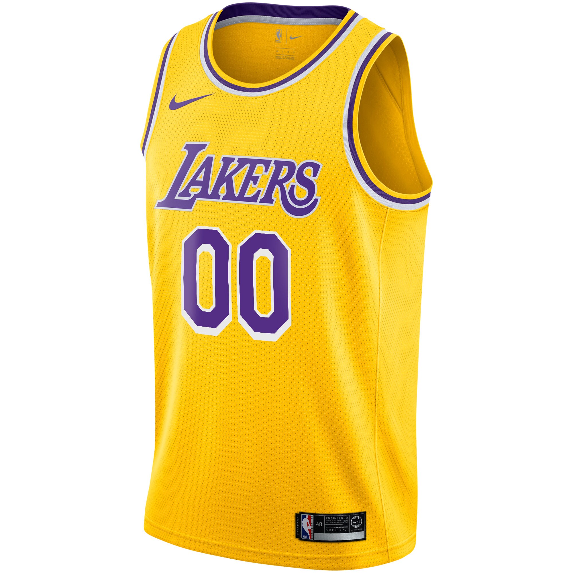 Los Angeles Lakers 2020\/21 Swingman Custom Jersey - Icon Edition - Gold