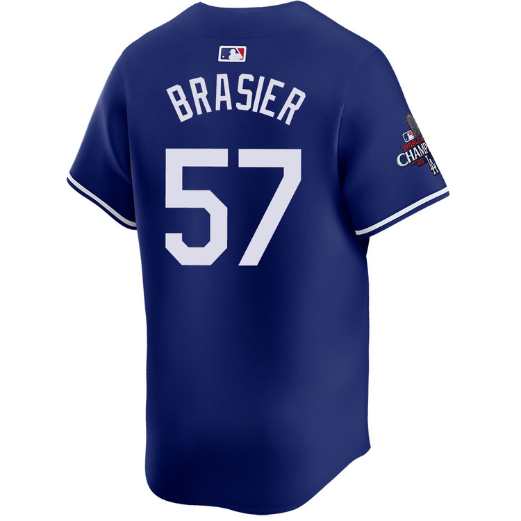 Ryan Brasier Los Angeles Dodgers Alternate Royal Limited World Series Champions Jersey