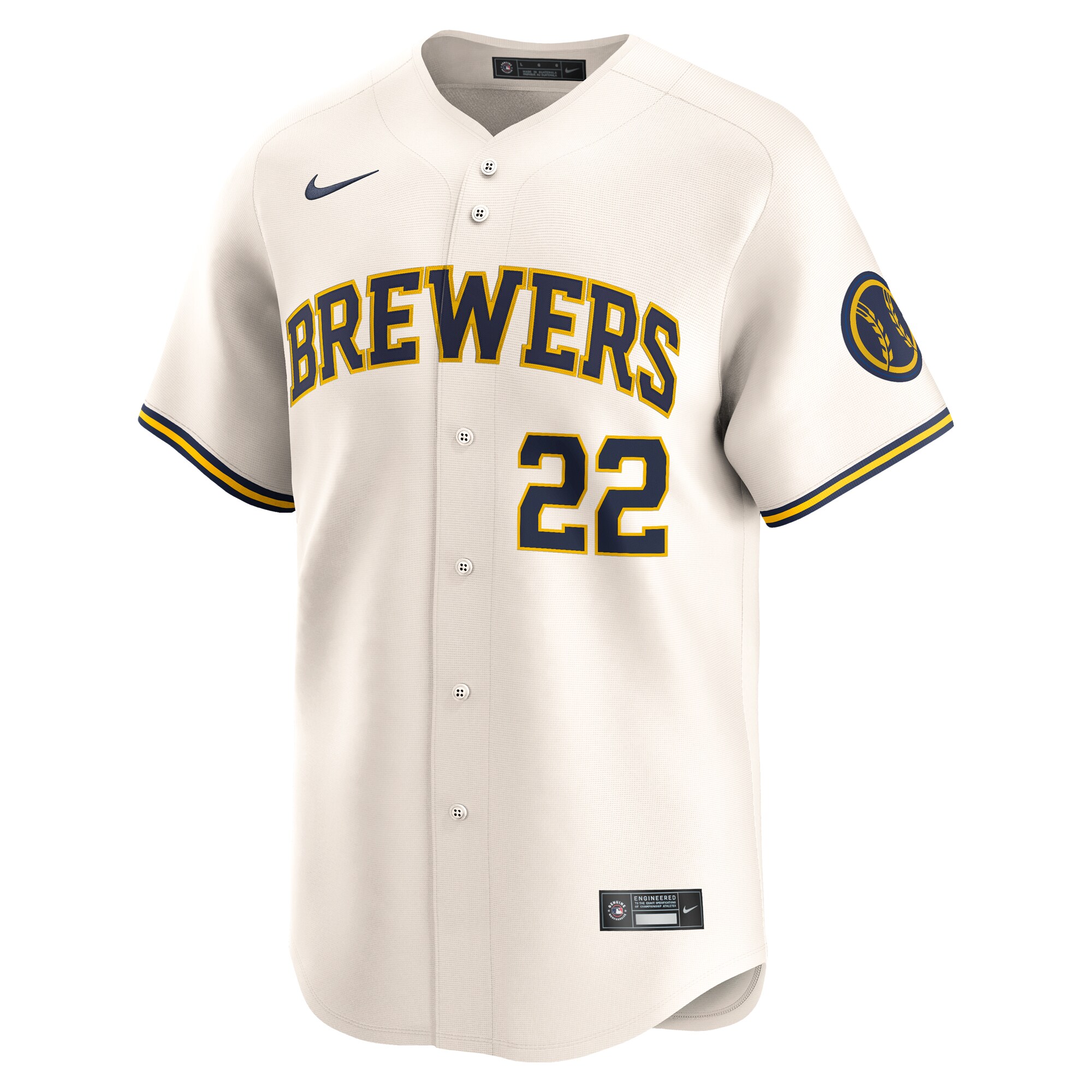 Christian Yelich Milwaukee Brewers Youth Home Limited Player Jersey - Cream