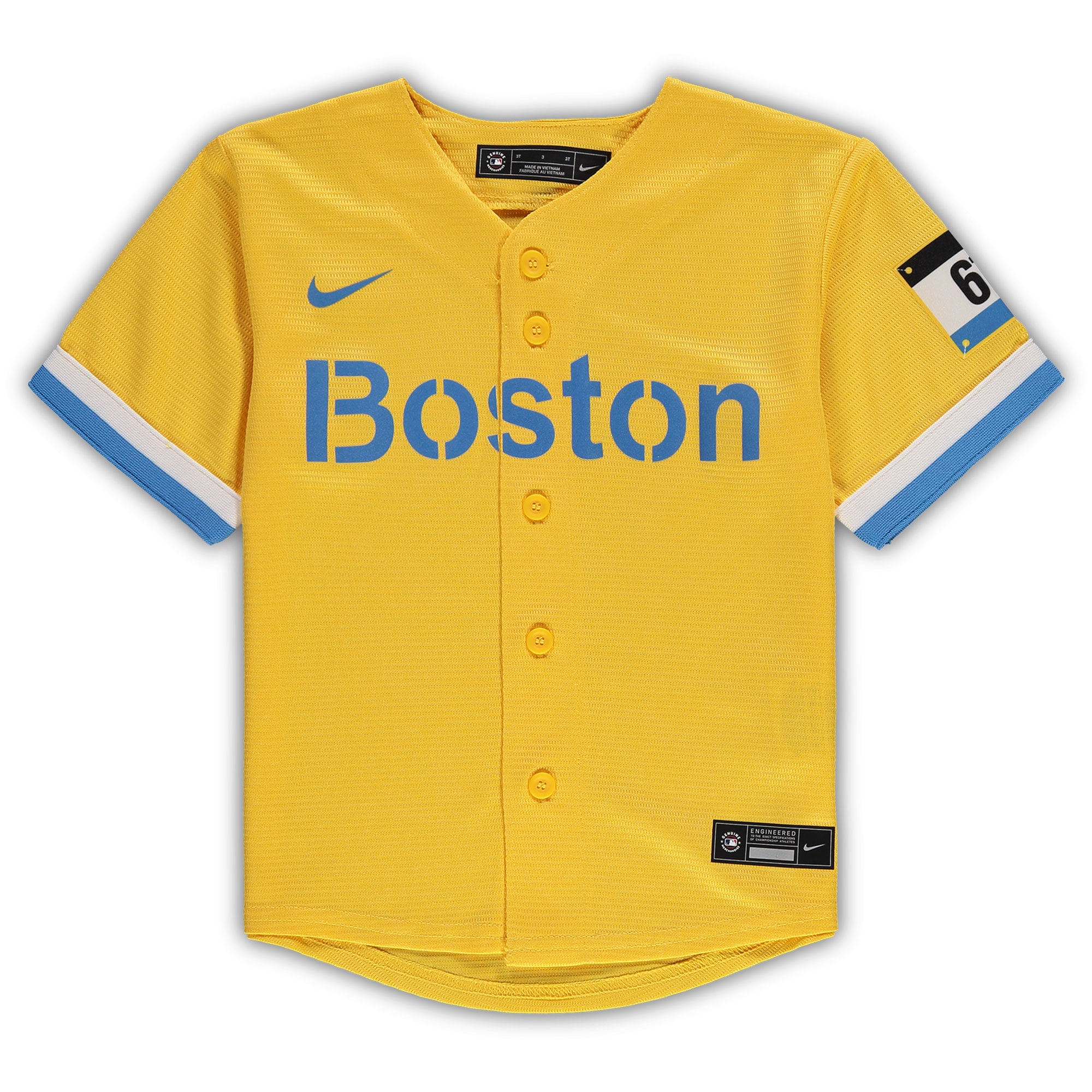 Boston Red Sox  Toddler MLB City Connect Replica Team Jersey - Gold