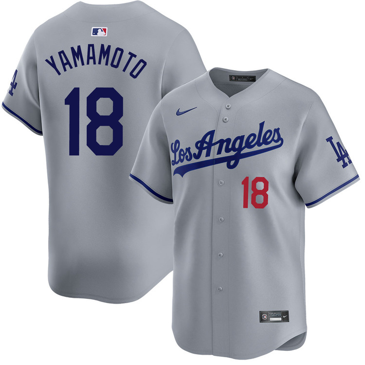 Yoshinobu Yamamoto Los Angeles Dodgers Road Limited Jersey