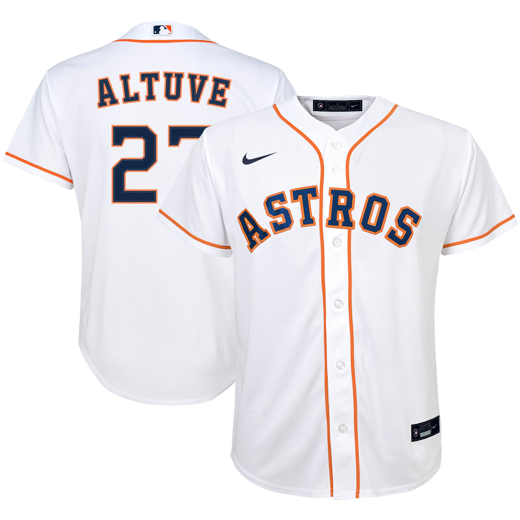Jose Altuve Houston Astros Youth Alternate Replica Player Jersey - White