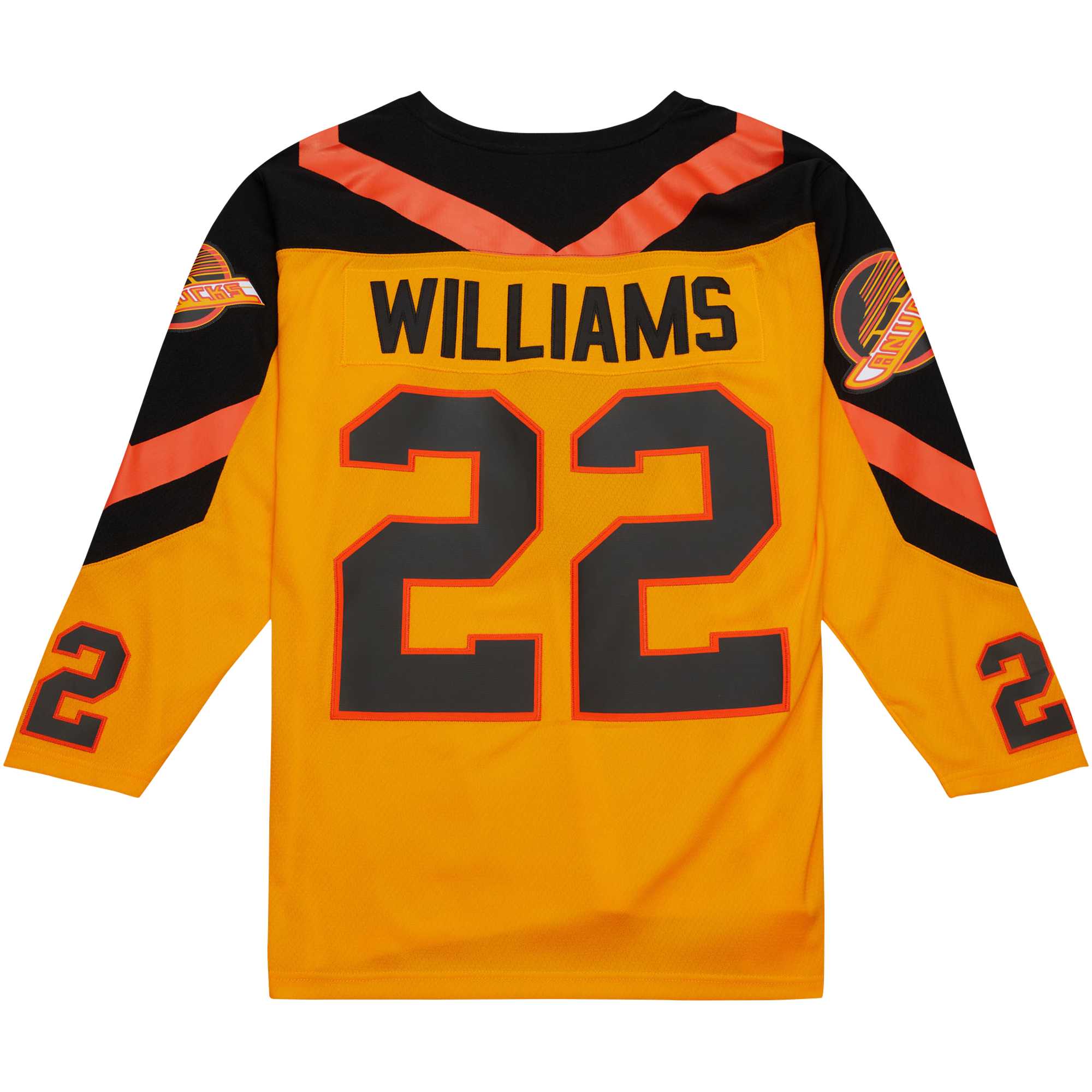 Dave Williams Vancouver Canucks Mitchell & Ness Men's 1981\/82 Blue Line Player Jersey - Yellow