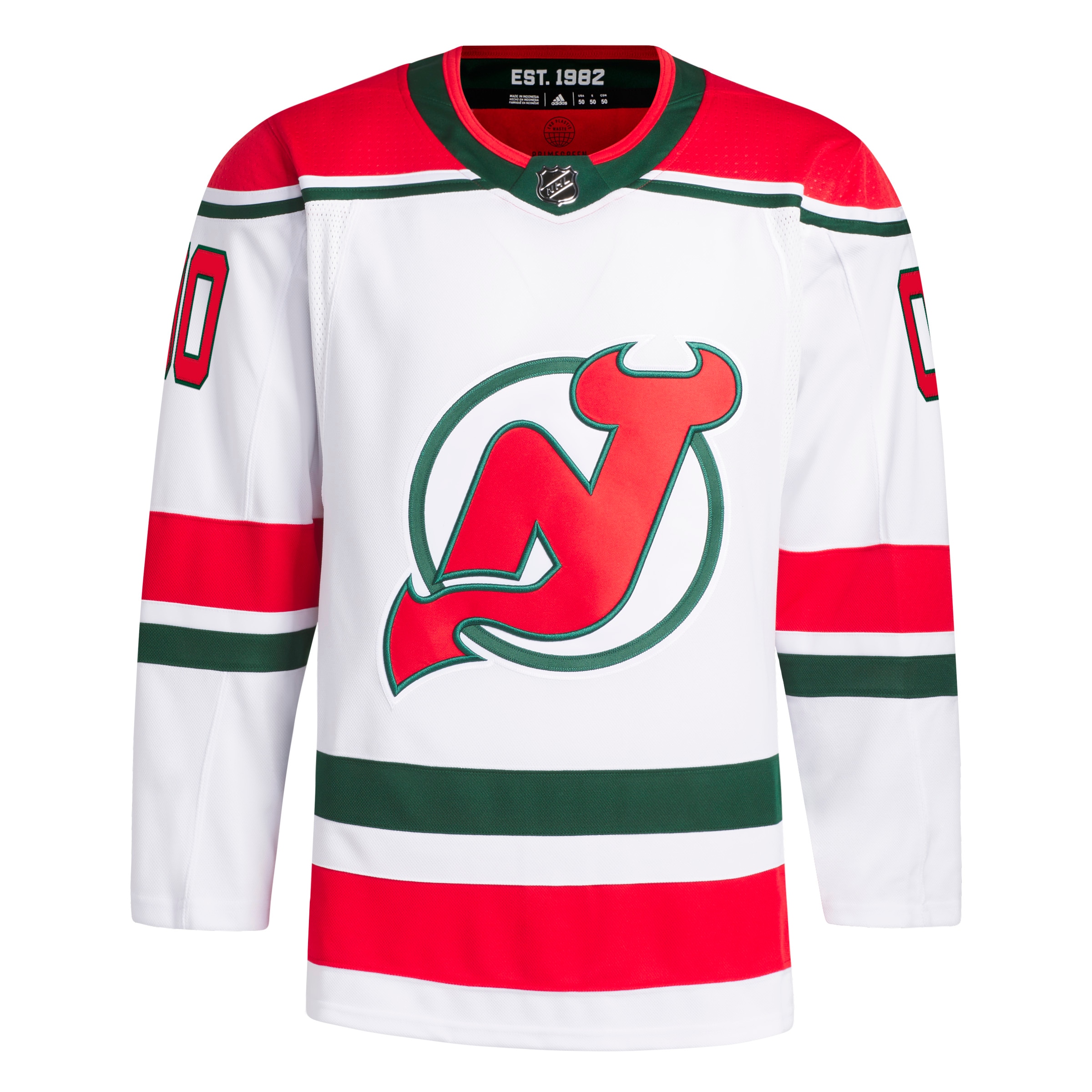 New Jersey Devils adidas W Anniversary Heritage Primegreen Authentic Custom Jersey - White
