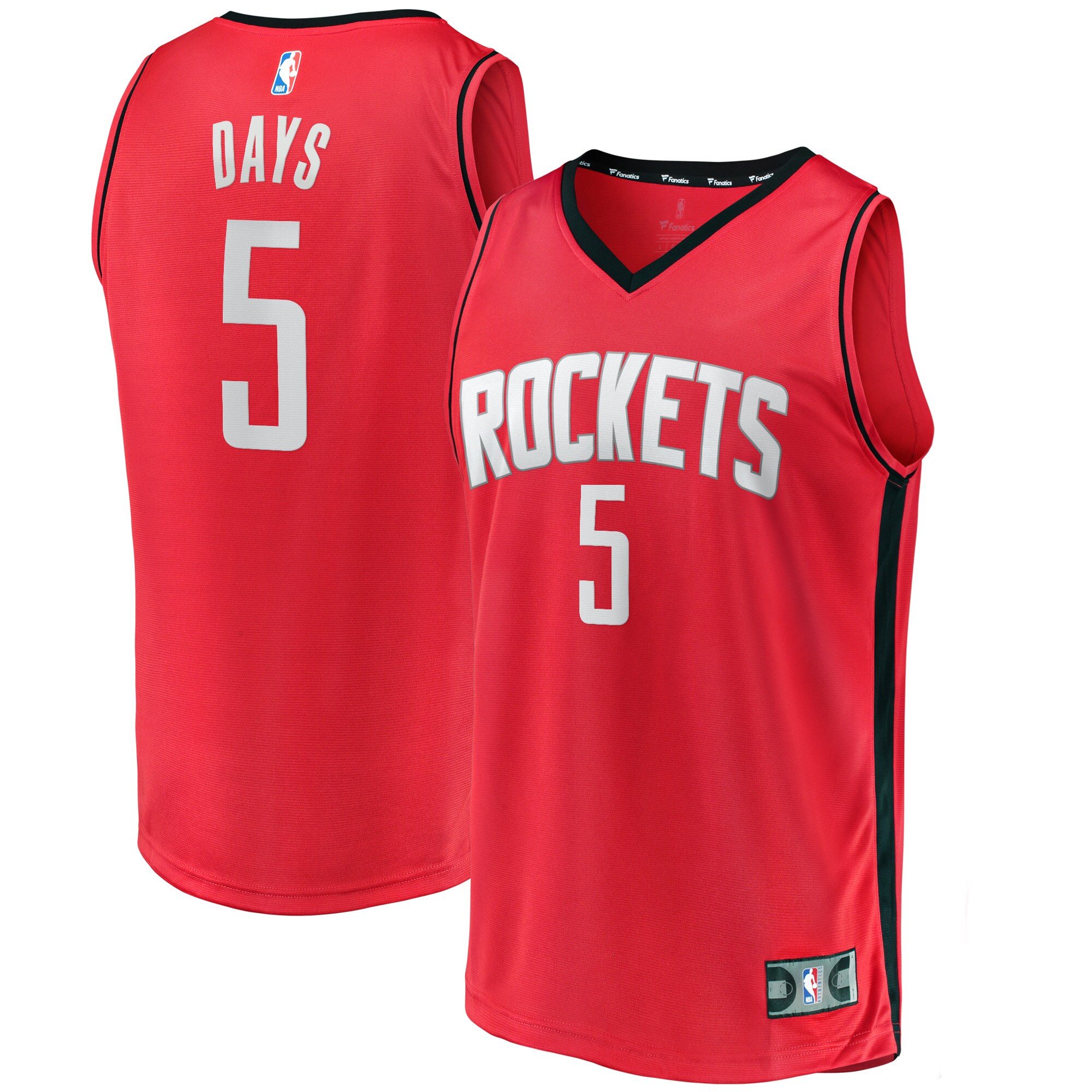 Darius Days Houston Rockets Fanatics Fast Break Player Jersey - Icon Edition - Red