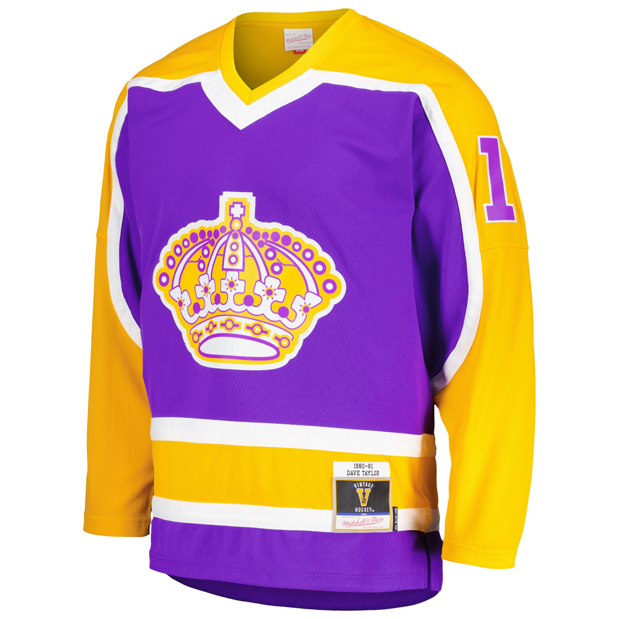 Dave Taylor Los Angeles Kings Mitchell & Ness 1980\/81 Blue Line Player Jersey - Purple