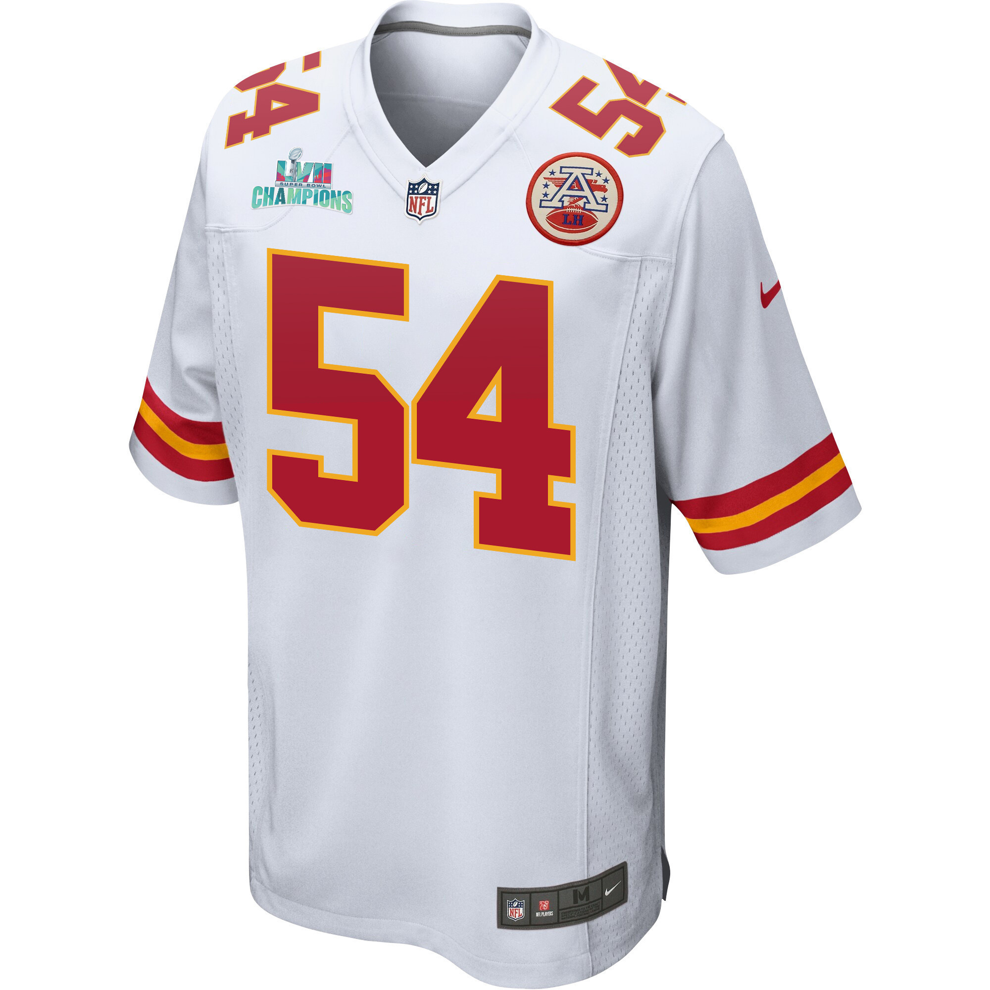 Leo Chenal 54 Kansas City Chiefs Super Bowl LVII Champions Men Game Jersey - White