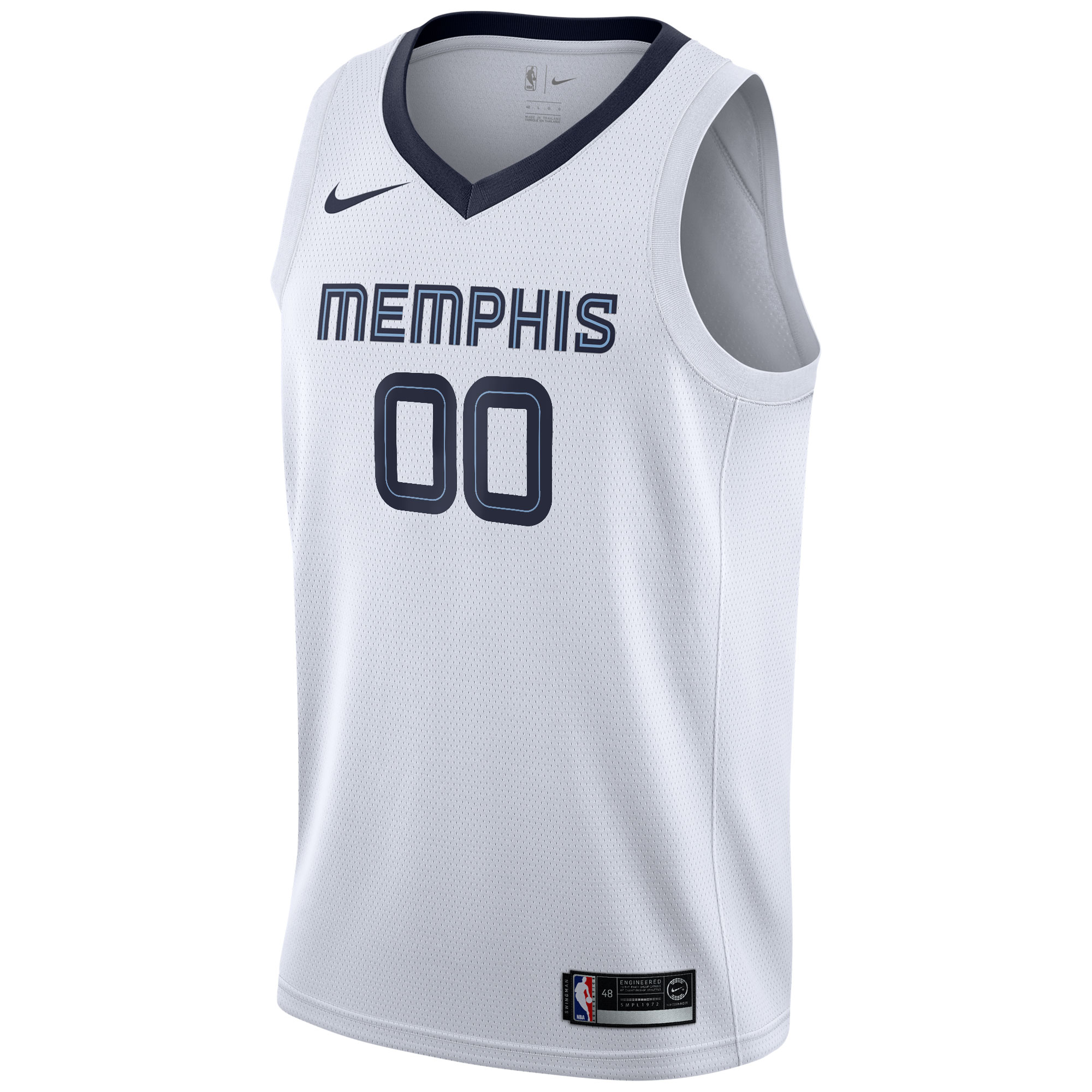 Memphis Grizzlies 2020\/21 Swingman Custom Jersey - Association Edition - White