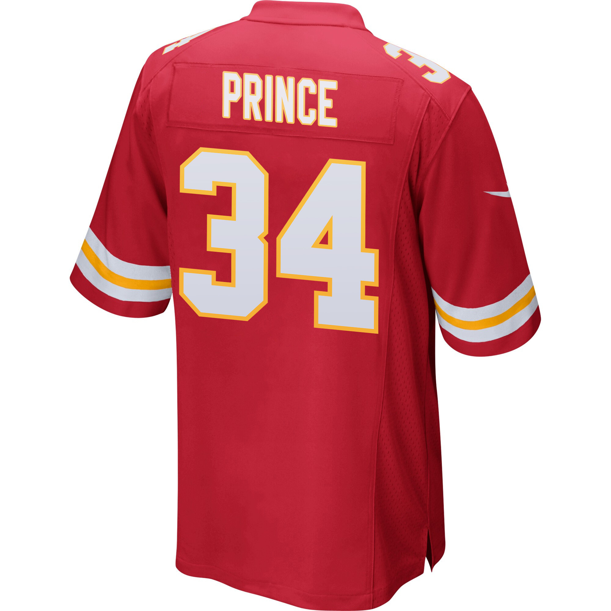 Deneric Prince 34 Kansas City Chiefs Super Bowl LVIII Patch Game Men Jersey - Red