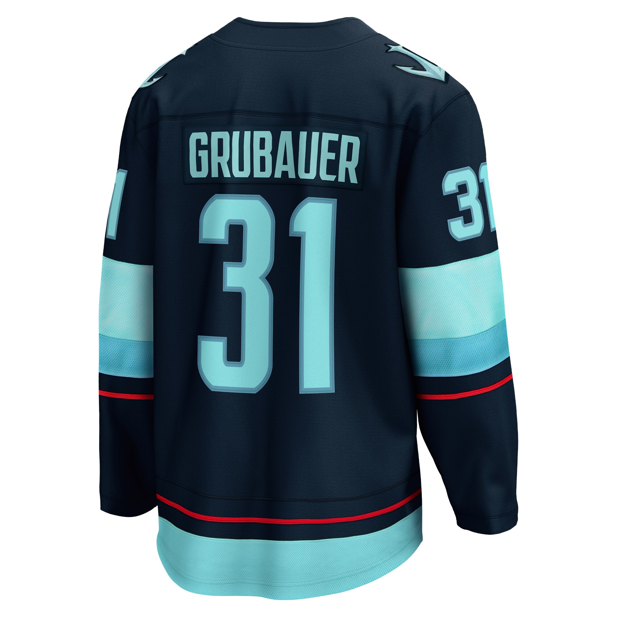 Philipp Grubauer Seattle Kraken Fanatics Home Premier Breakaway Player Jersey - Deep Sea Blue