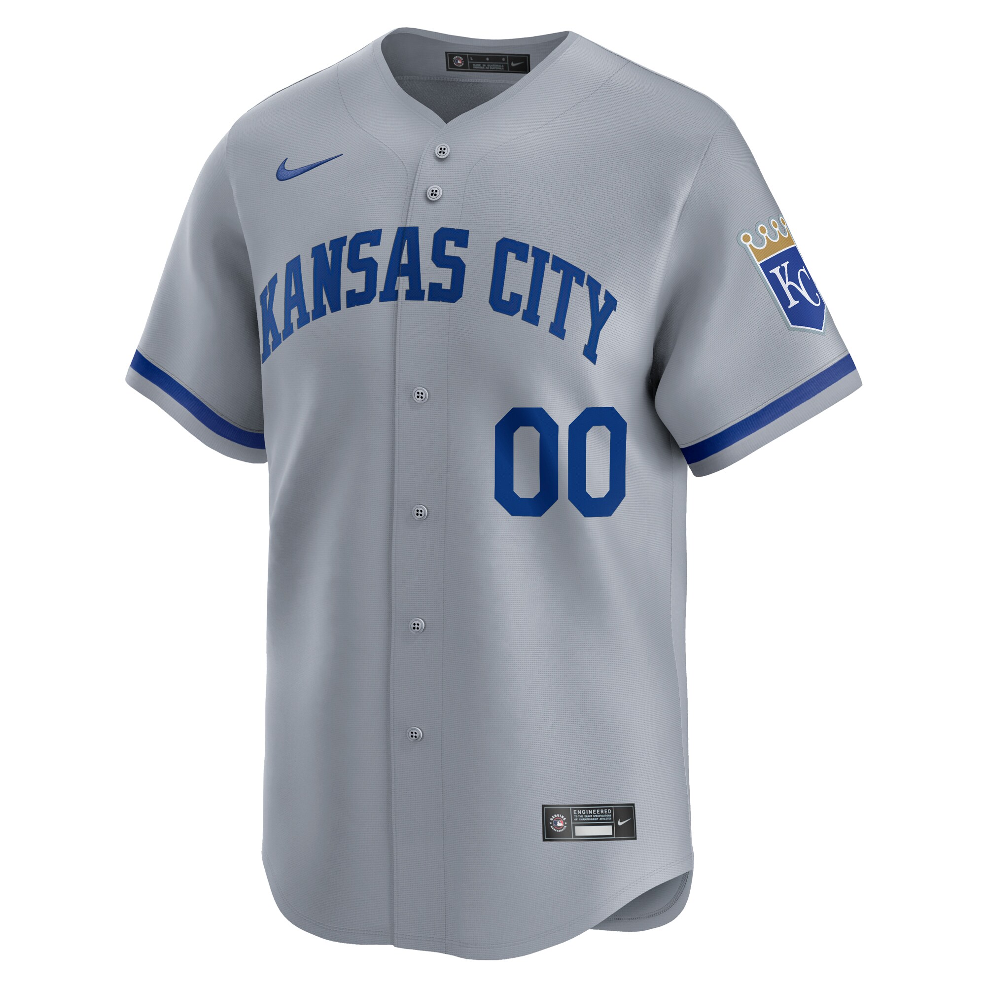 Kansas City Royals  Away Limited Custom Jersey - Gray