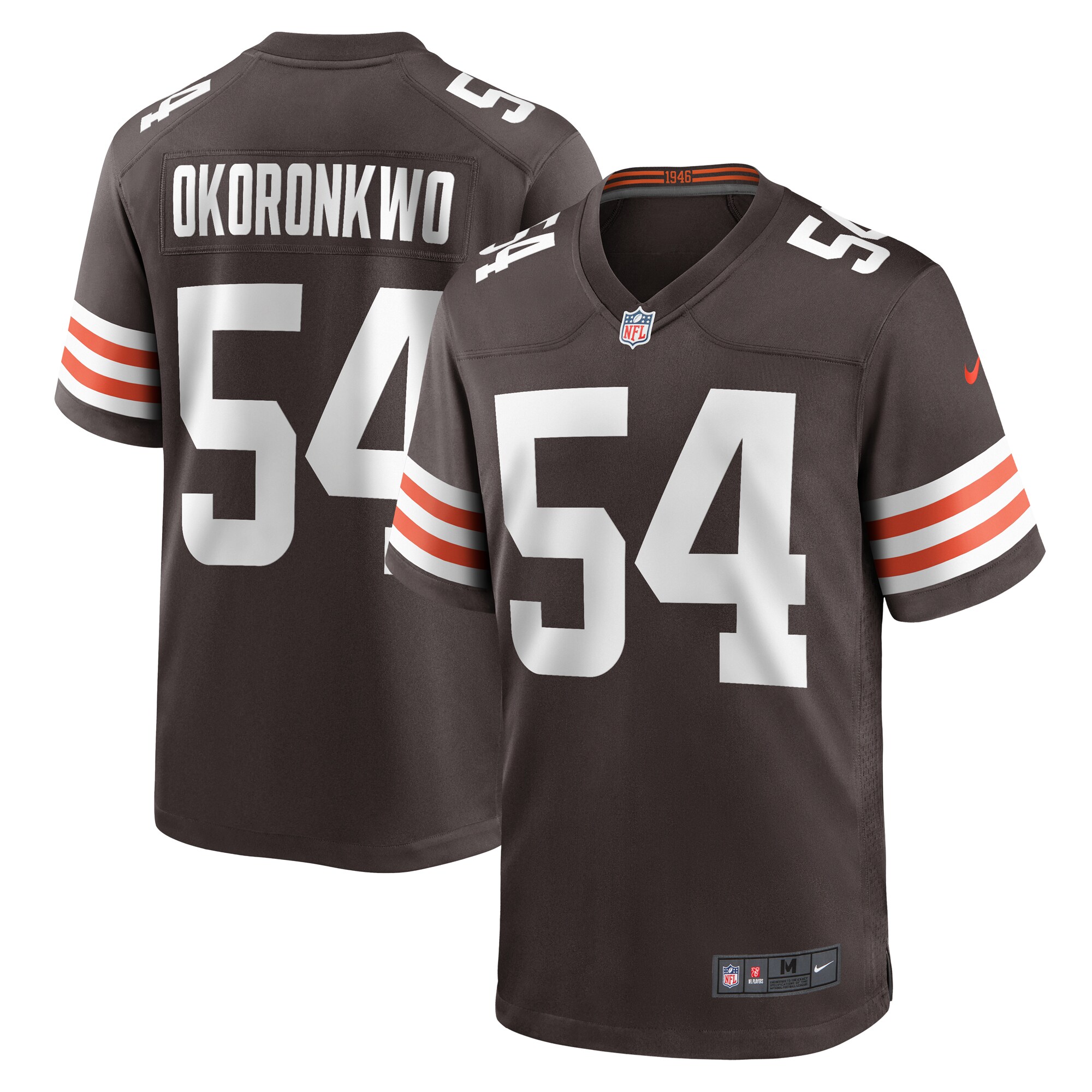 Ogbonnia Okoronkwo Cleveland Browns  Game Player Jersey - Brown