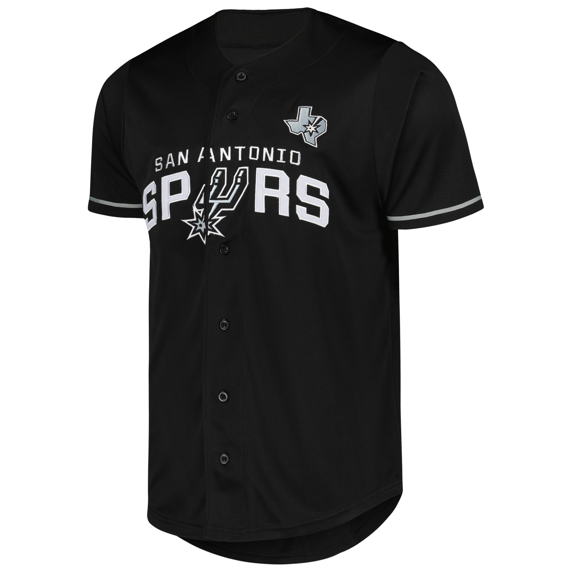 San Antonio Spurs Fanatics Pop Baseball Jersey - Black