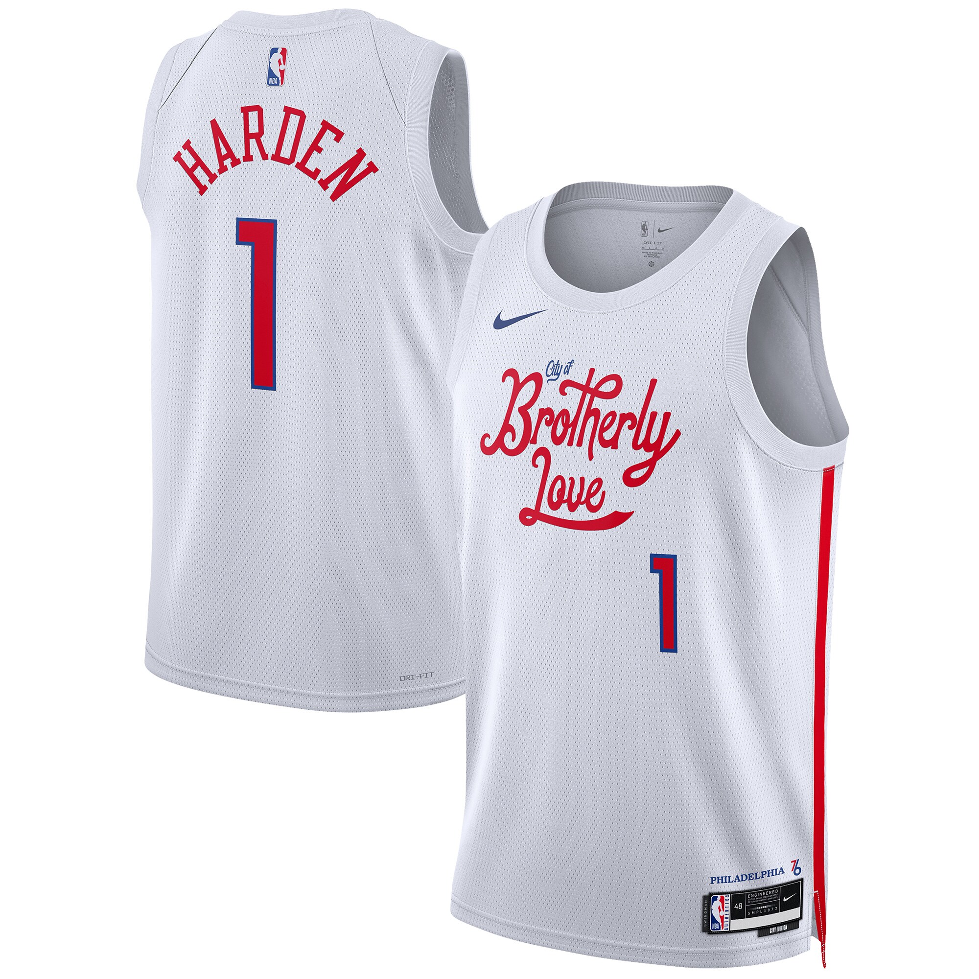 James Harden Philadelphia 76ers Unisex 2022\/23 Swingman Jersey - City Edition - White