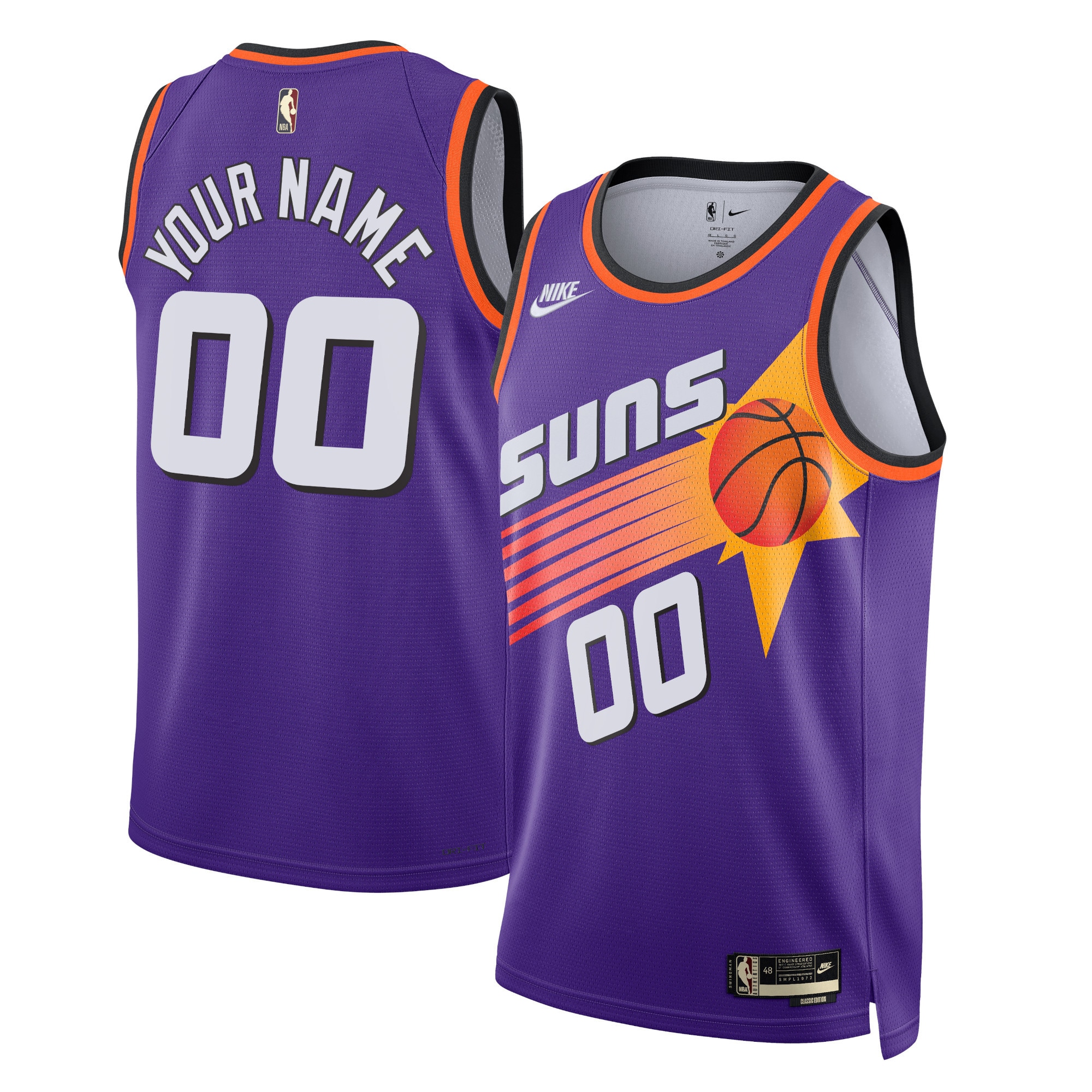 Phoenix Suns Unisex 2022\/23 Custom Swingman Jersey - Classic Edition - Purple