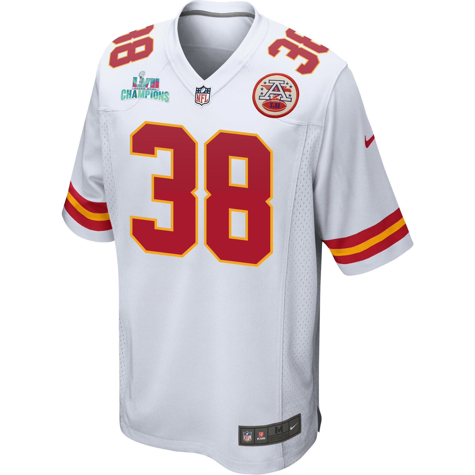 L'Jarius Sneed 38 Kansas City Chiefs Super Bowl LVII Champions Men Game Jersey - White