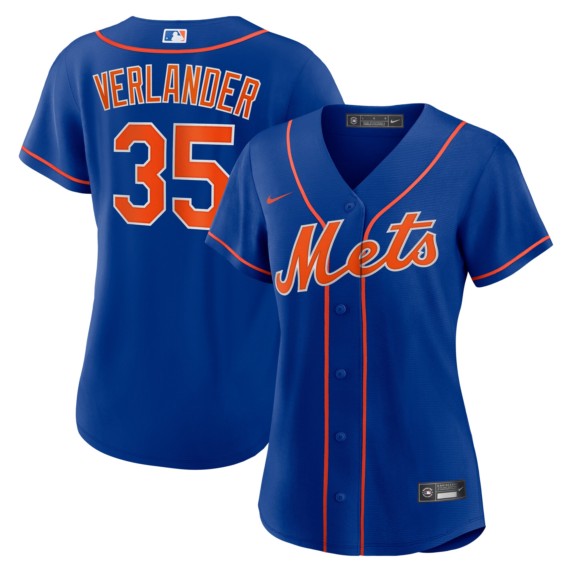 Justin Verlander New York Mets Women's Alternate Replica Player Jersey - Royal