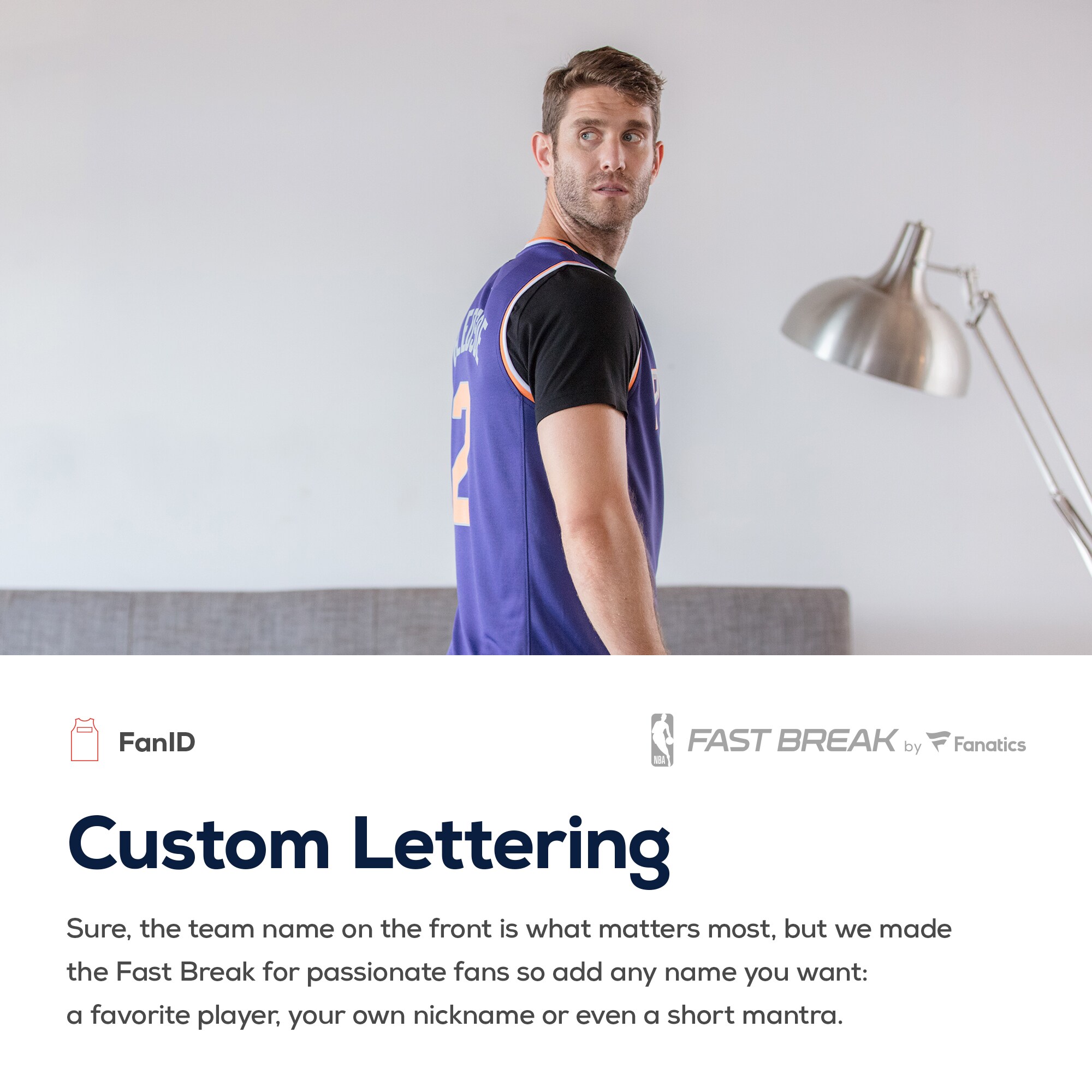 Phoenix Suns Fanatics Fast Break Custom Replica Jersey Purple - Icon Edition