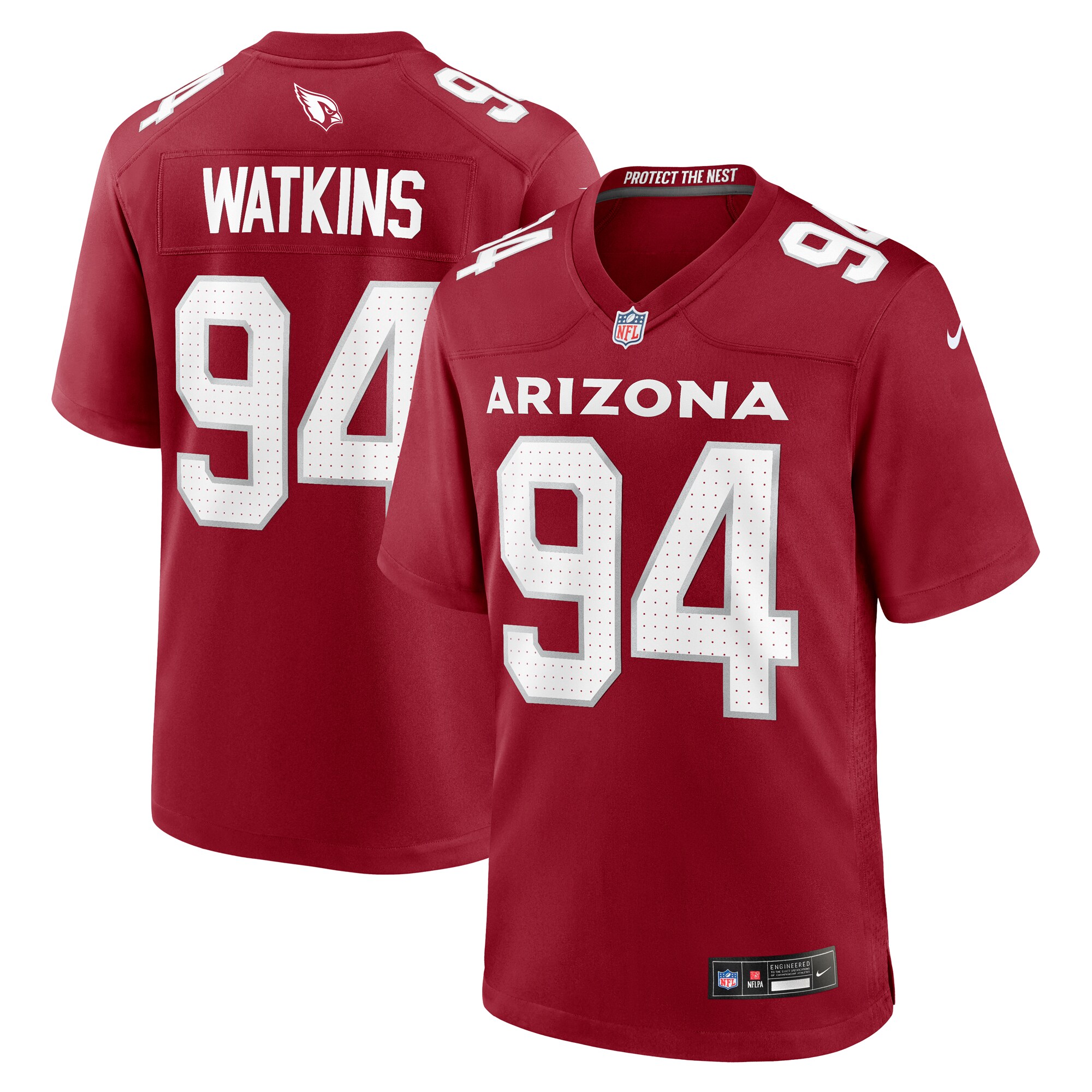 Carlos Watkins Arizona Cardinals  Game Player Jersey - Cardinal