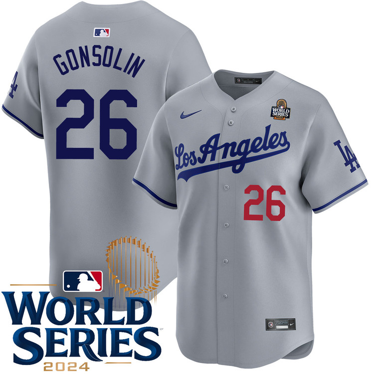 Tony Gonsolin Los Angeles Dodgers Road Limited World Series Jersey