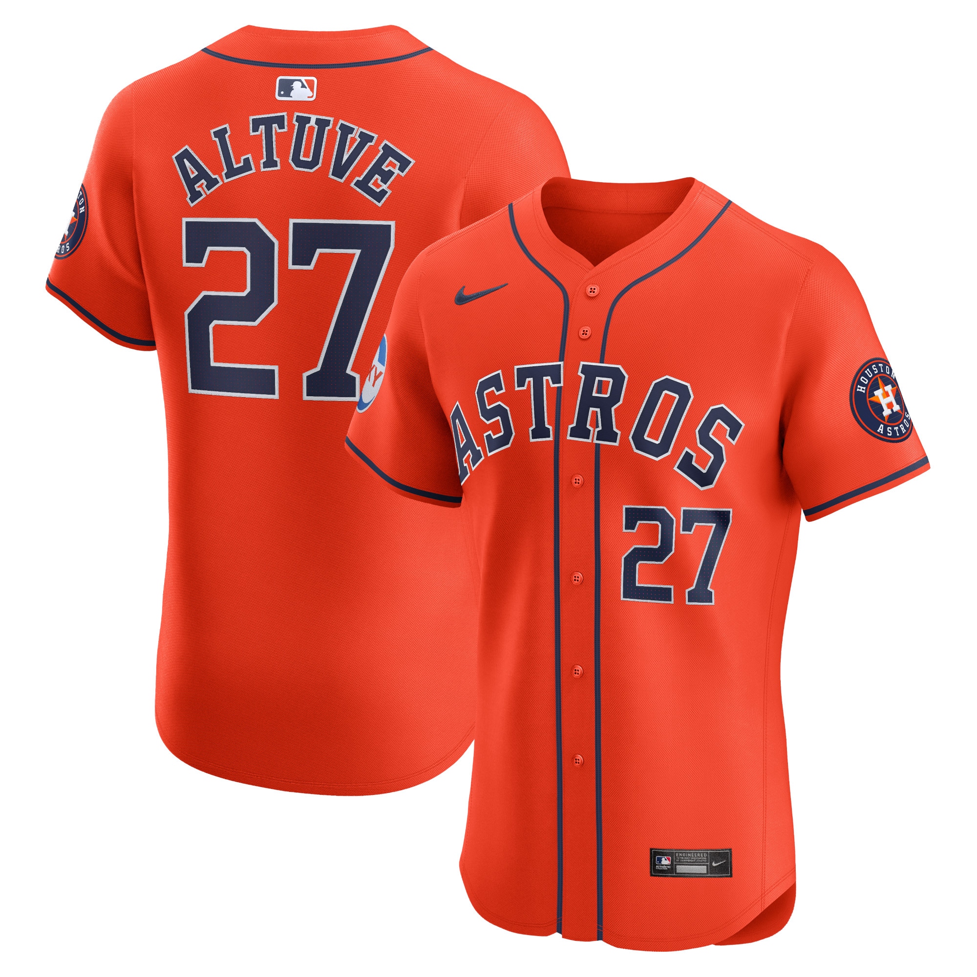 Jose Altuve Houston Astros  Alternate Elite Player Jersey - Orange