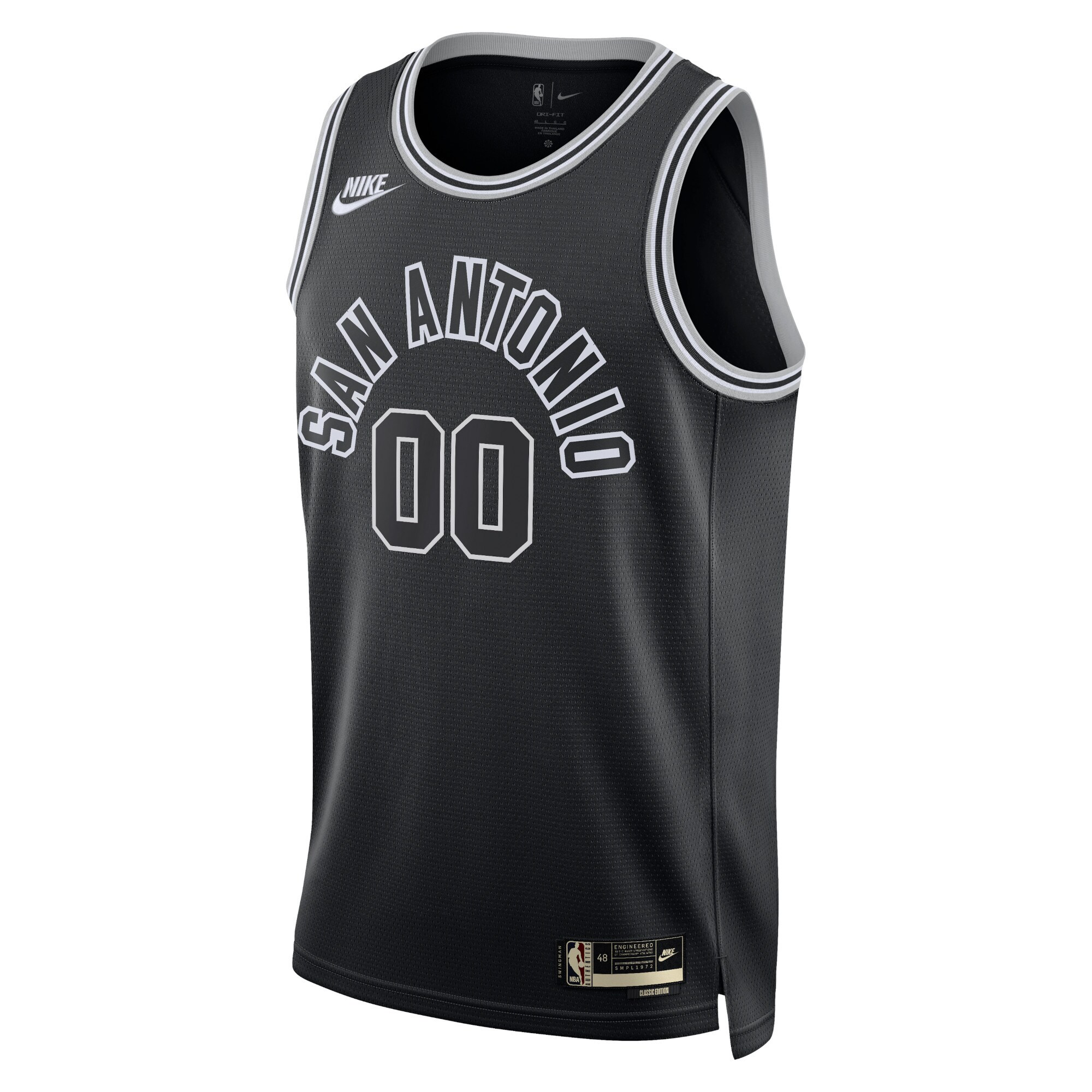 San Antonio Spurs Unisex 2022\/23 Custom Swingman Jersey - Classic Edition - Black