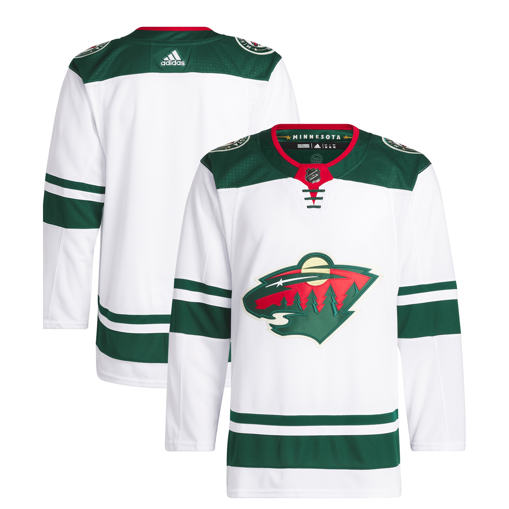 Minnesota Wild adidas Away Primegreen Authentic Jersey White