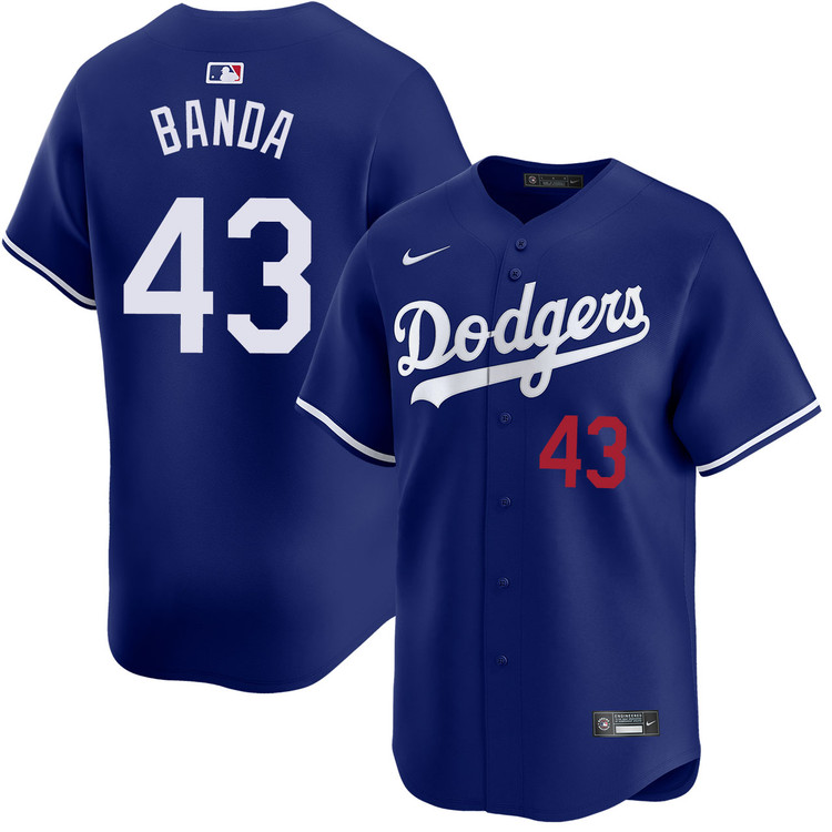 Anthony Banda Los Angeles Dodgers Alternate Royal Limited Jersey