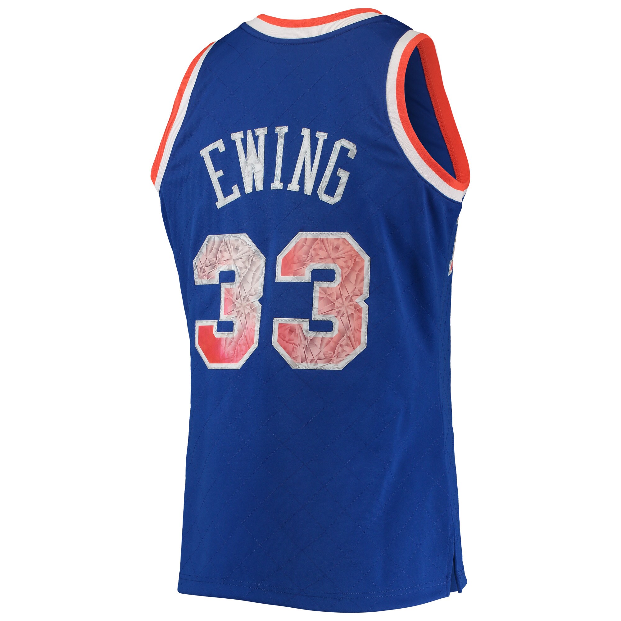 Patrick Ewing New York Knicks Mitchell & Ness 1991\/92 Hardwood Classics NBA 75th Anniversary Diamond Swingman Jersey - Blue
