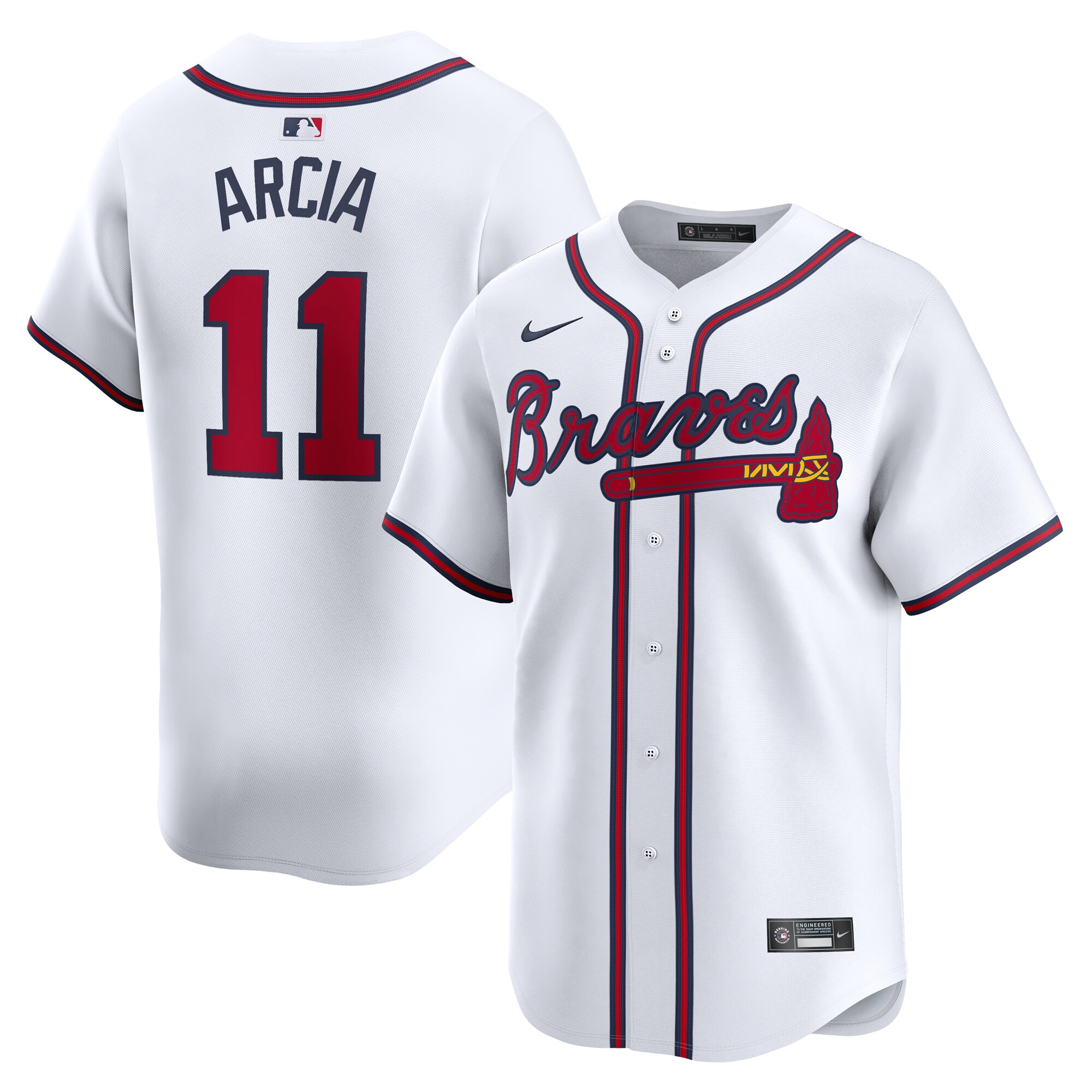 Orlando Arcia Atlanta Braves  Home Limited Player Jersey - White