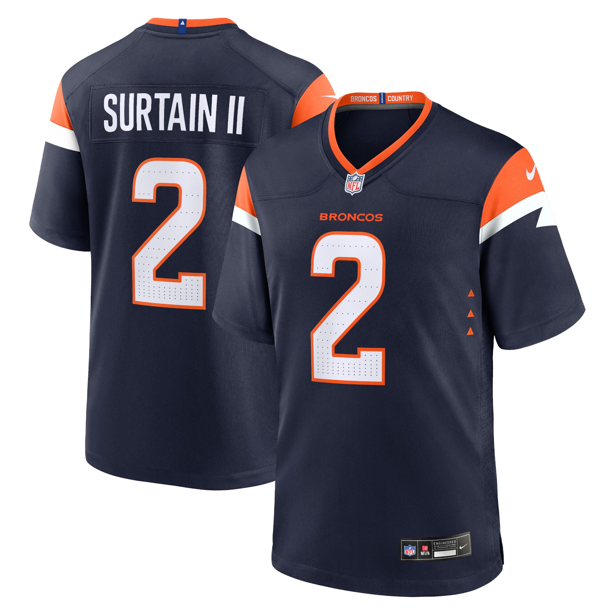 Patrick Surtain II Denver Broncos  Alternate Game Jersey - Navy