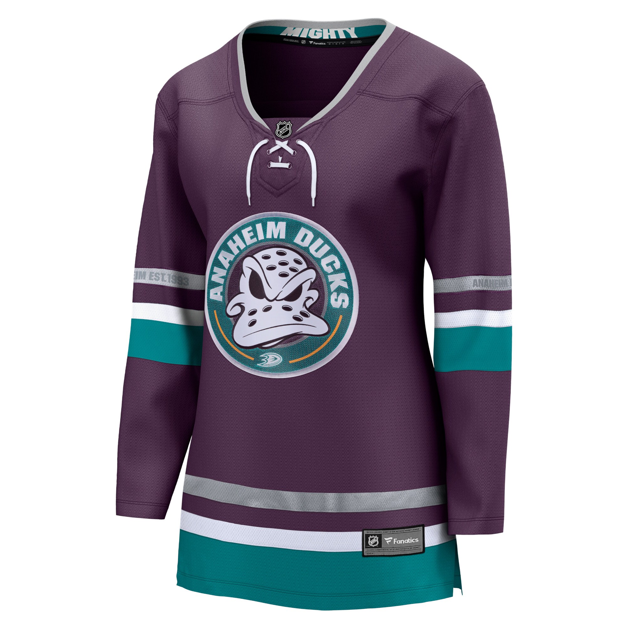 Anaheim Ducks Fanatics Women's 30th Anniversary Premier Breakaway Jersey Purple