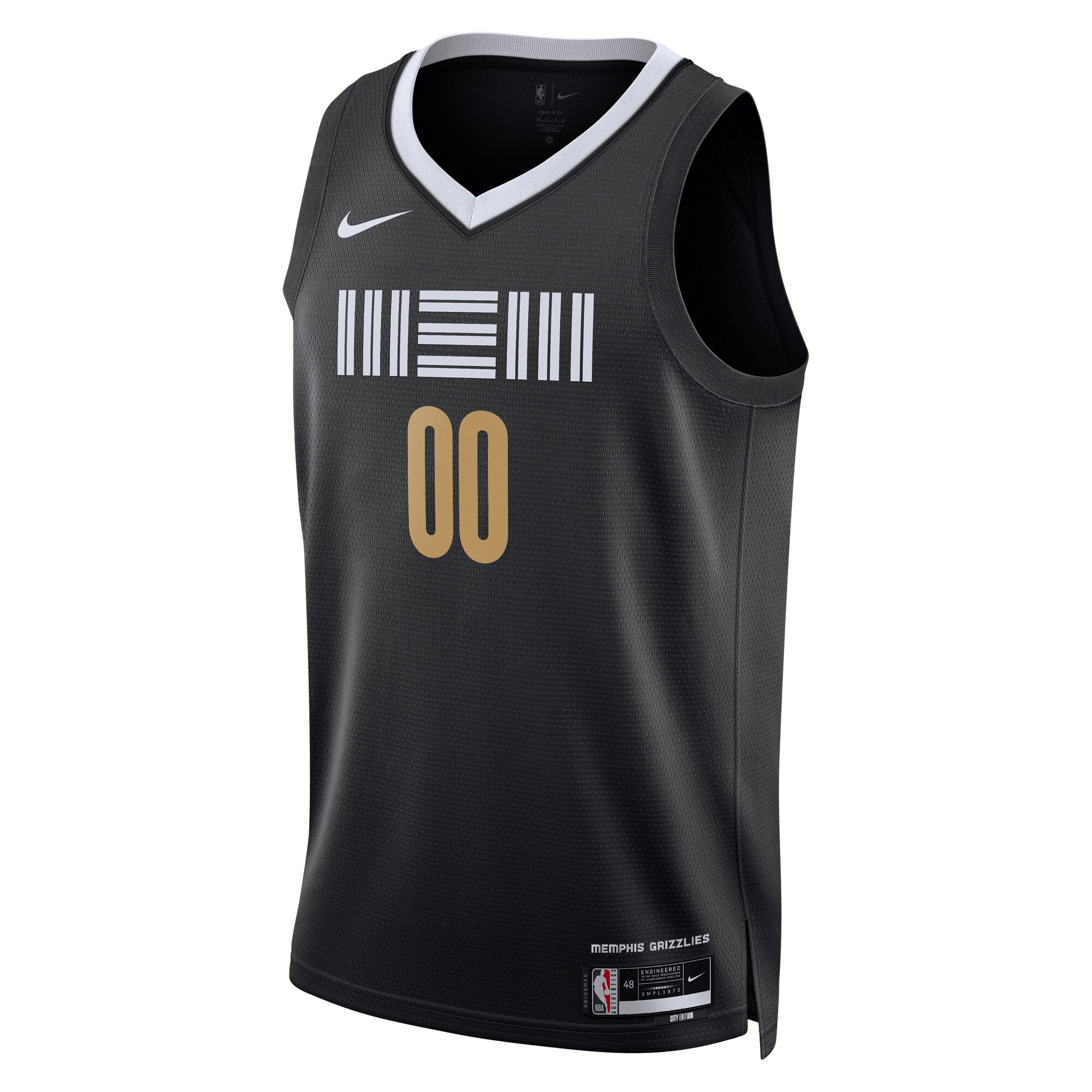 Memphis Grizzlies Unisex 2023\/24 Custom Swingman Jersey - Black - City Edition