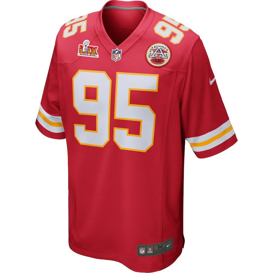 Chris Jones #95 Kansas City Chiefs Super Bowl LIX Jersey - Men's - Red