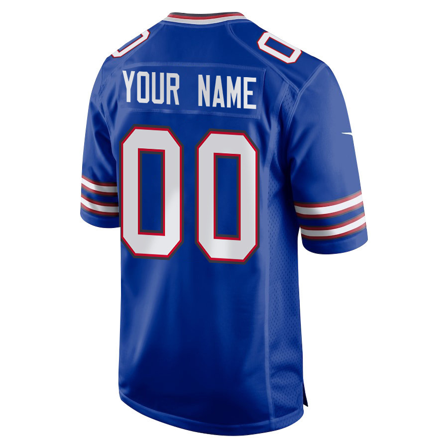 Buffalo Bills Super Bowl LIX New Orleans Patch Game Men Custom Jersey - Royal