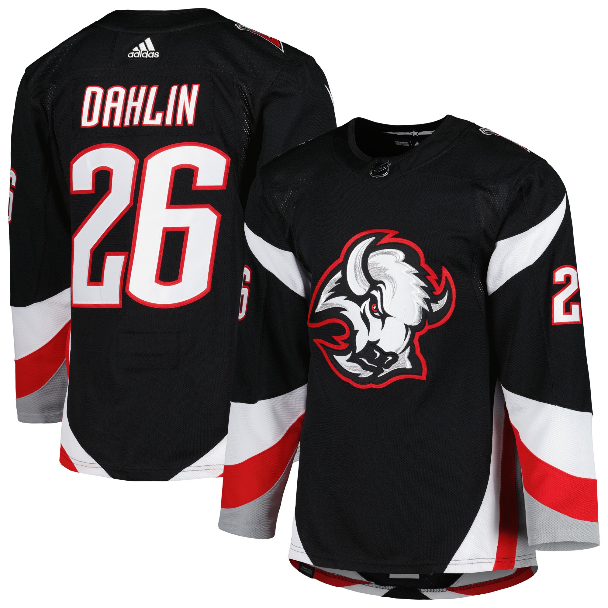 Rasmus Dahlin Buffalo Sabres adidas Alternate Primegreen Authentic Player Jersey - Black