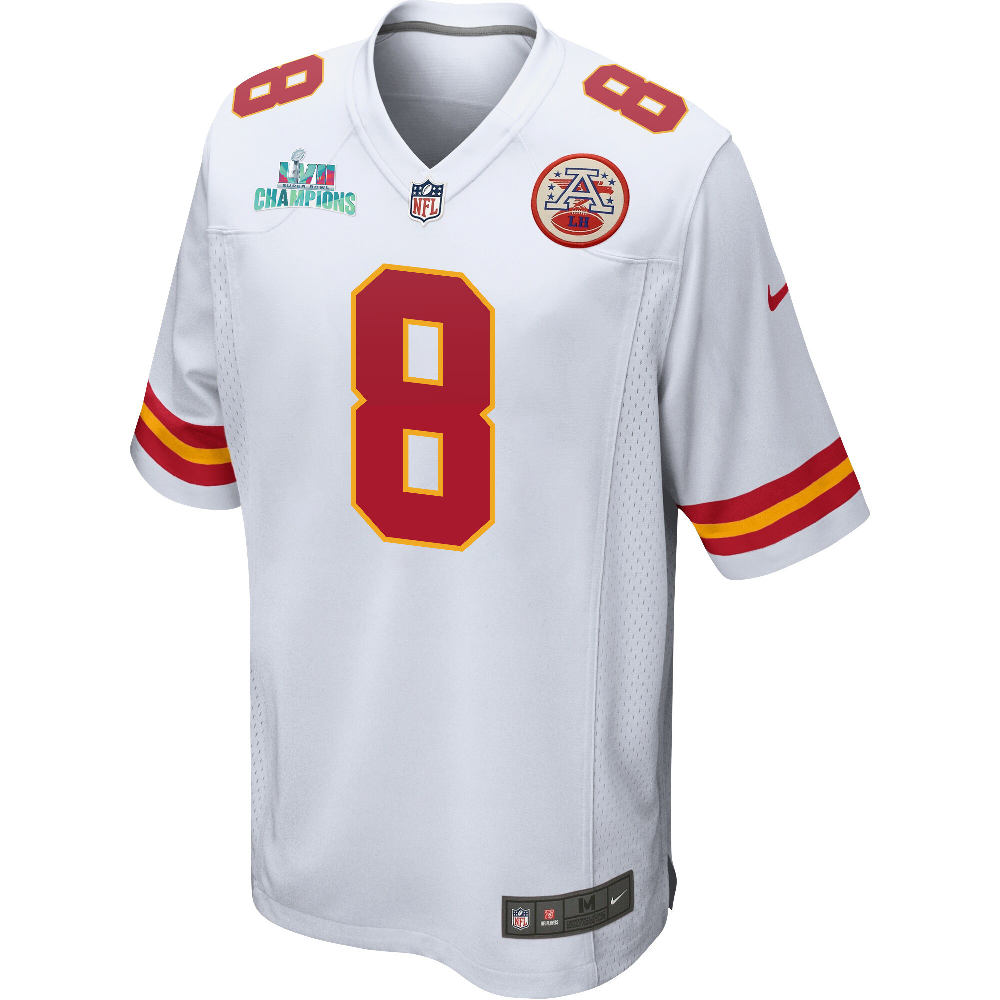 Carlos Dunlap 8 Kansas City Chiefs Super Bowl LVII Champions Men Game Jersey - White