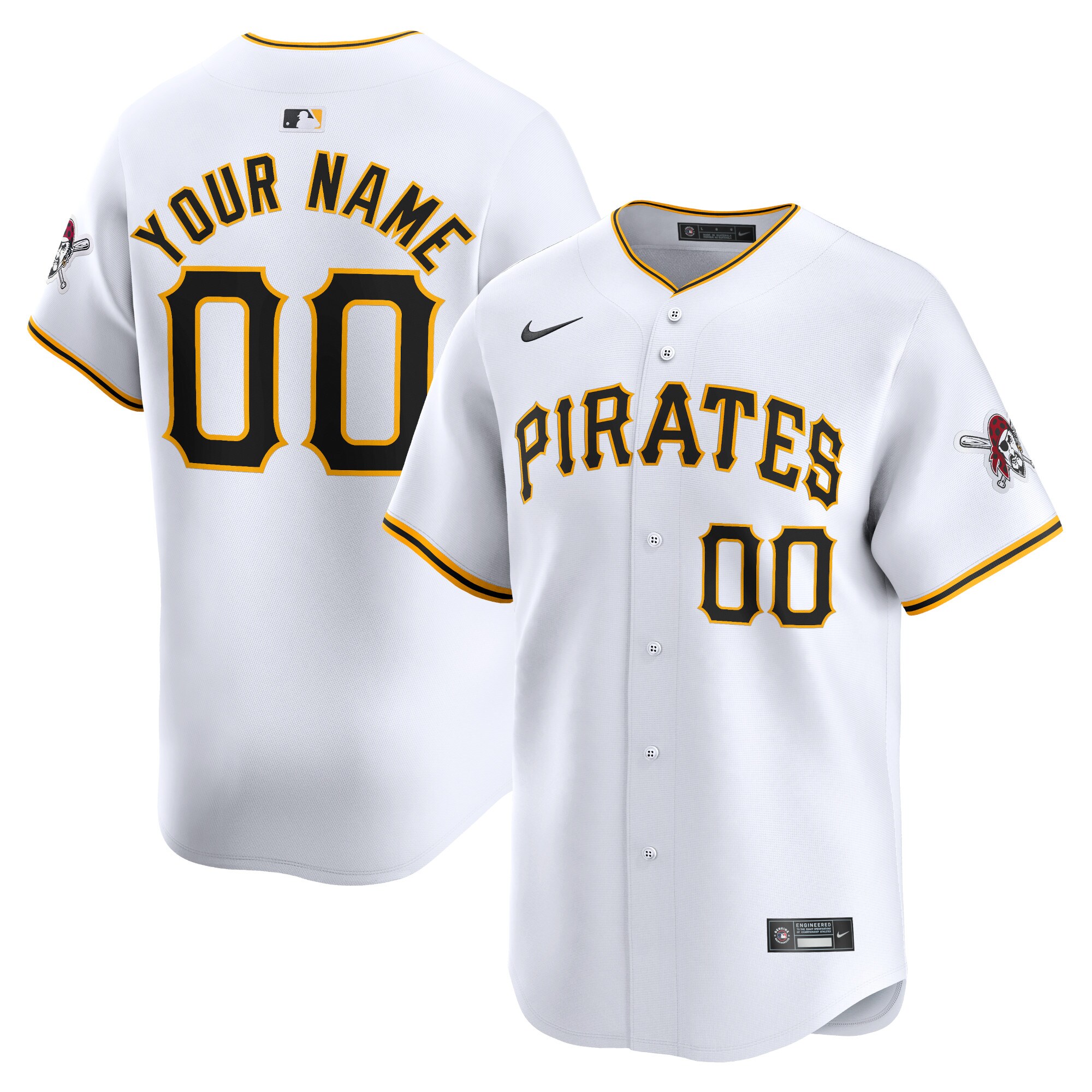Pittsburgh Pirates  Home Limited Custom Jersey - White