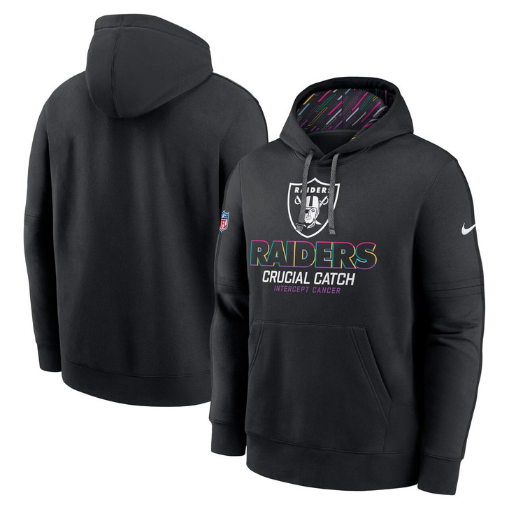 Las Vegas Raiders 2024 Crucial Catch Club Pullover Hoodie - Black