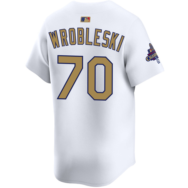 Justin Wrobleski Los Angeles Dodgers Home 2025 Gold Collection Limited Jersey