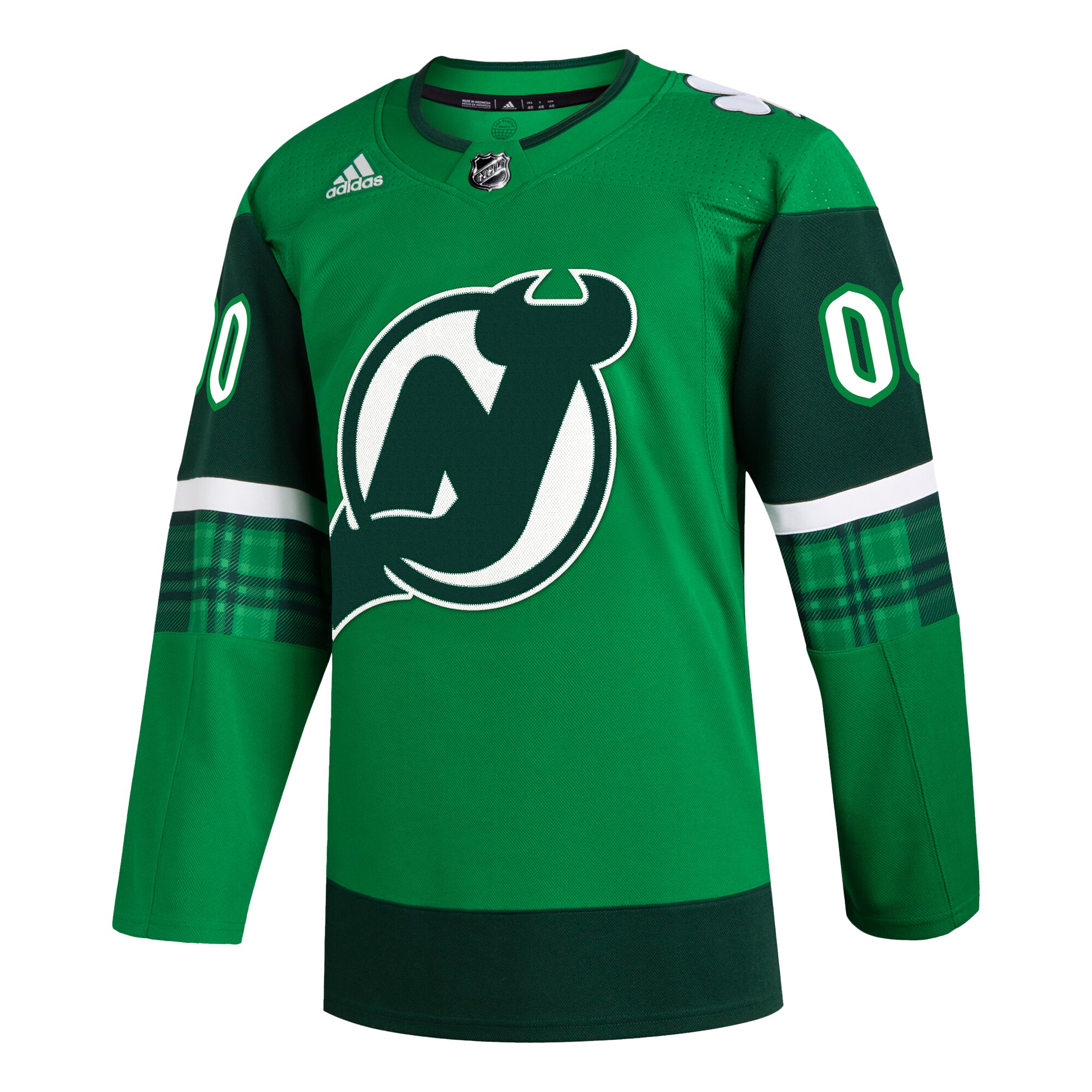 New Jersey Devils adidas St. Patrick's Day Authentic Custom Jersey - Kelly Green