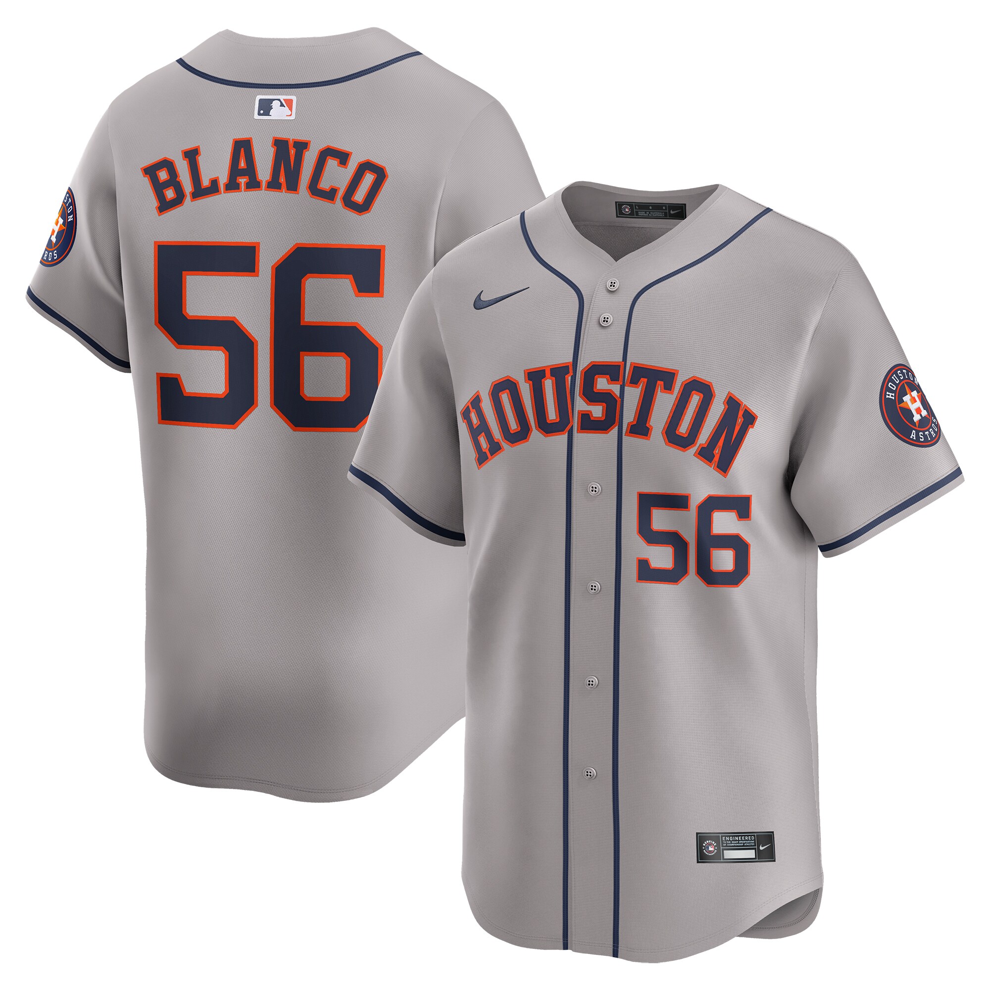Ronel Blanco Houston Astros  Away Limited Player Jersey - Gray