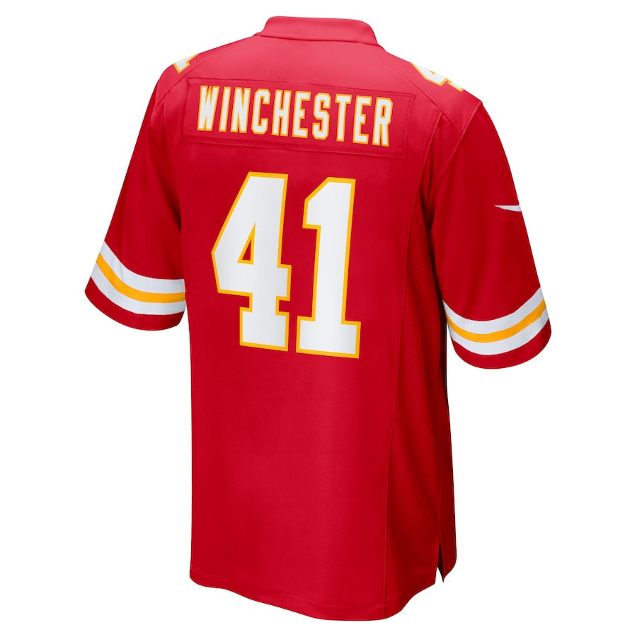 James Winchester #41 Kansas City Chiefs Super Bowl LIX Jersey - Men's - Red