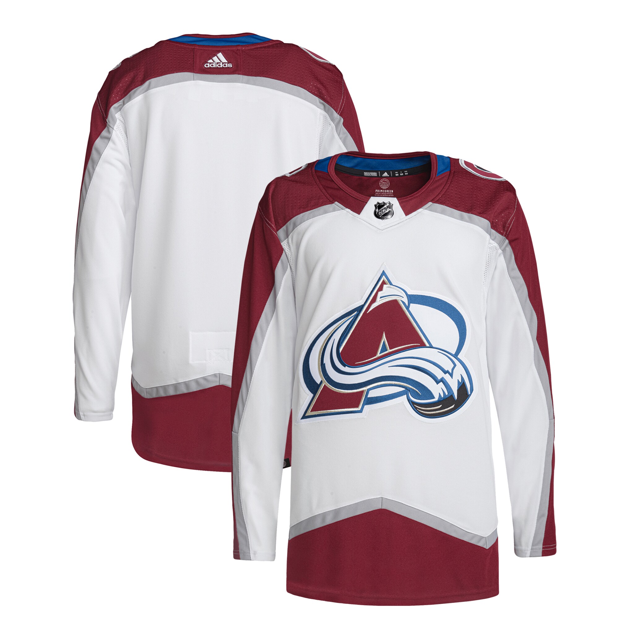Colorado Avalanche adidas Away Primegreen Authentic Jersey White
