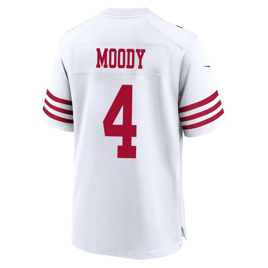 Jake Moody 4 San Francisco 49ers Super Bowl LVIII Patch Game Men Jersey - White