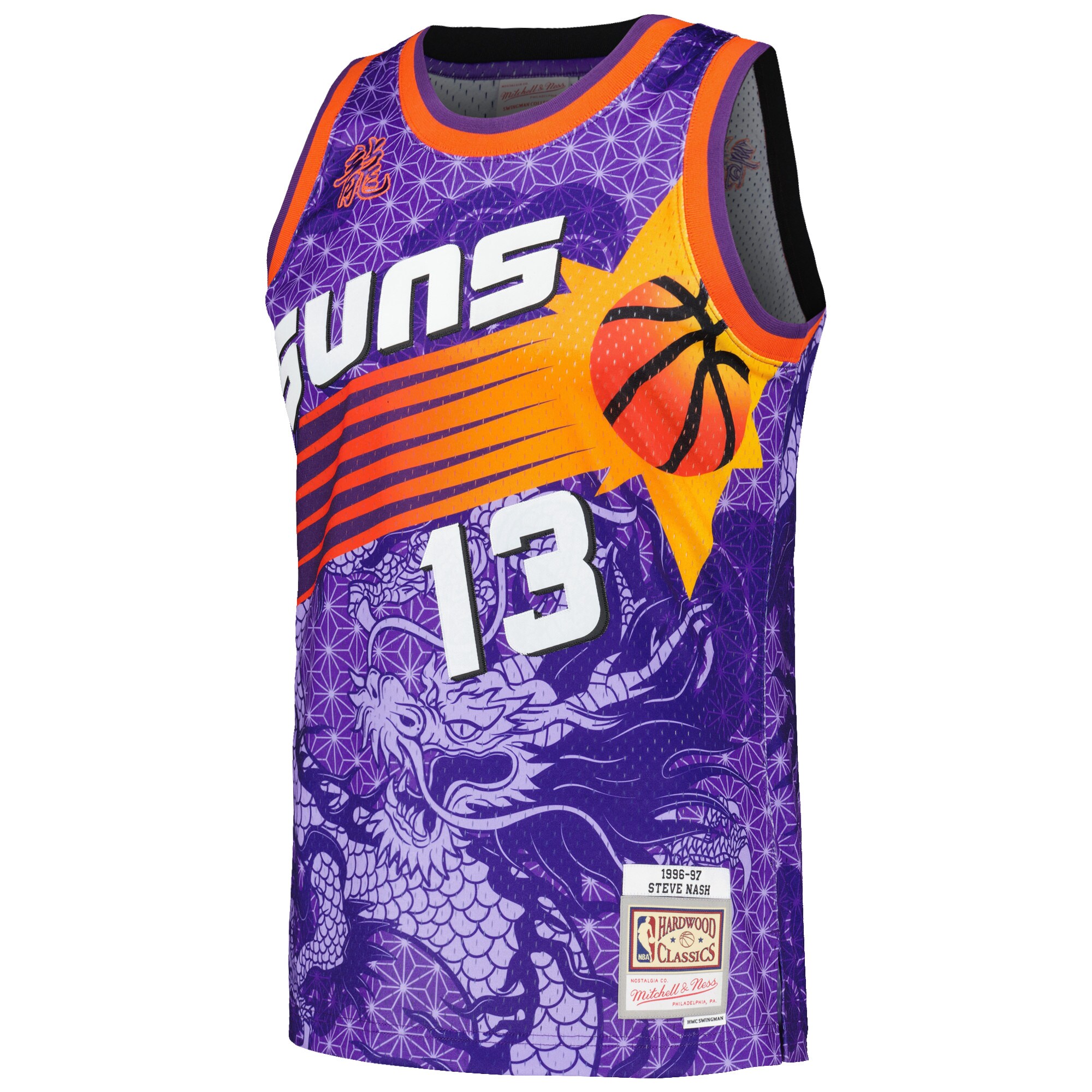 Steve Nash Phoenix Suns Mitchell & Ness 1996\/97 Hardwood Classics Asian Heritage 6.0 Swingman Throwback Player Jersey - Purple