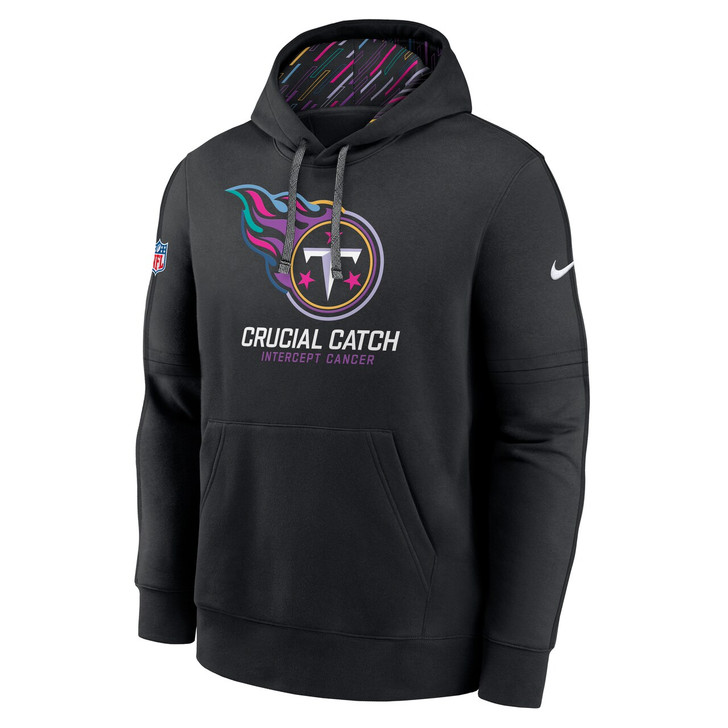 Tennessee Titans 2024 Crucial Catch Club Pullover Hoodie - Black