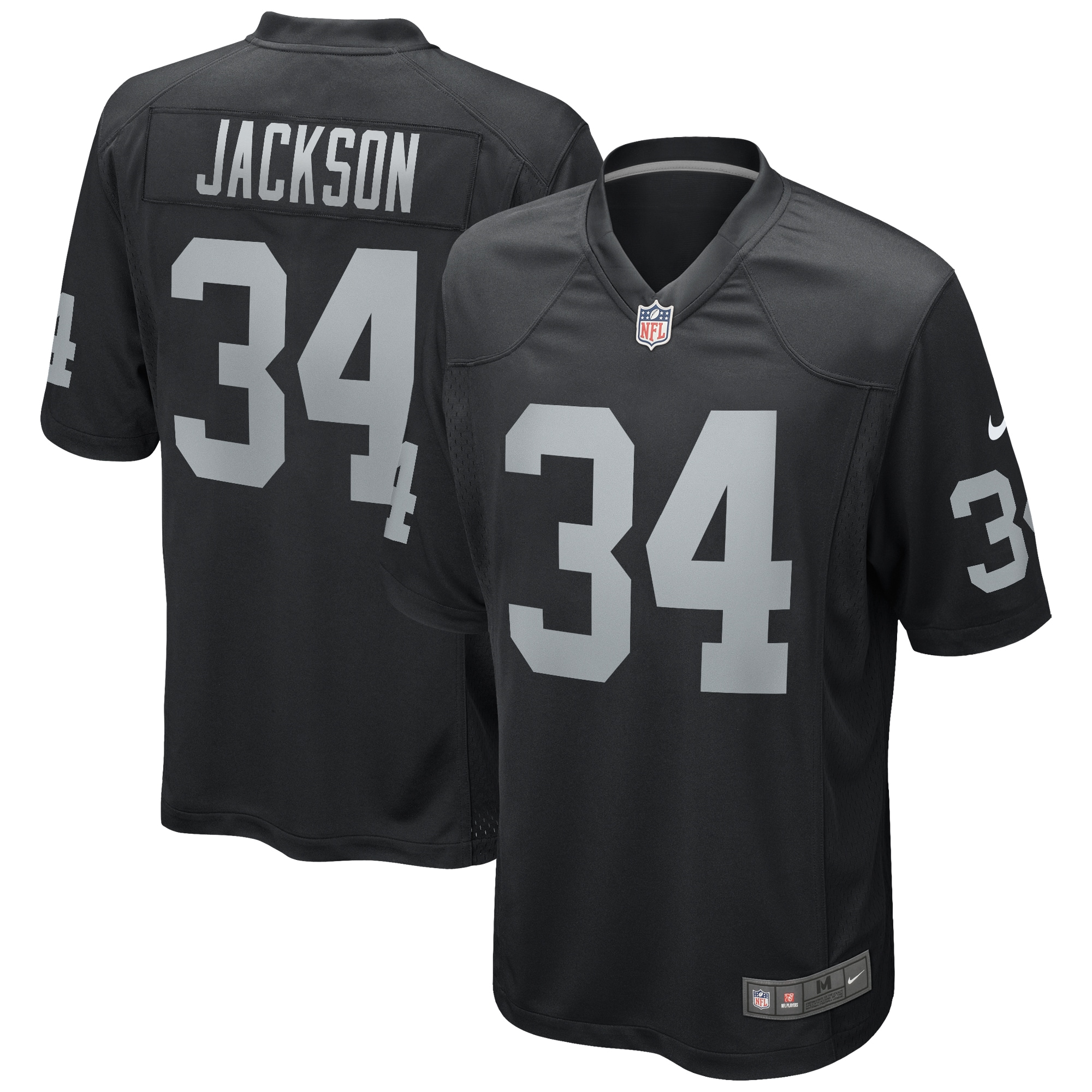 Bo Jackson Las Vegas Raiders  Game Retired Player Jersey - Black