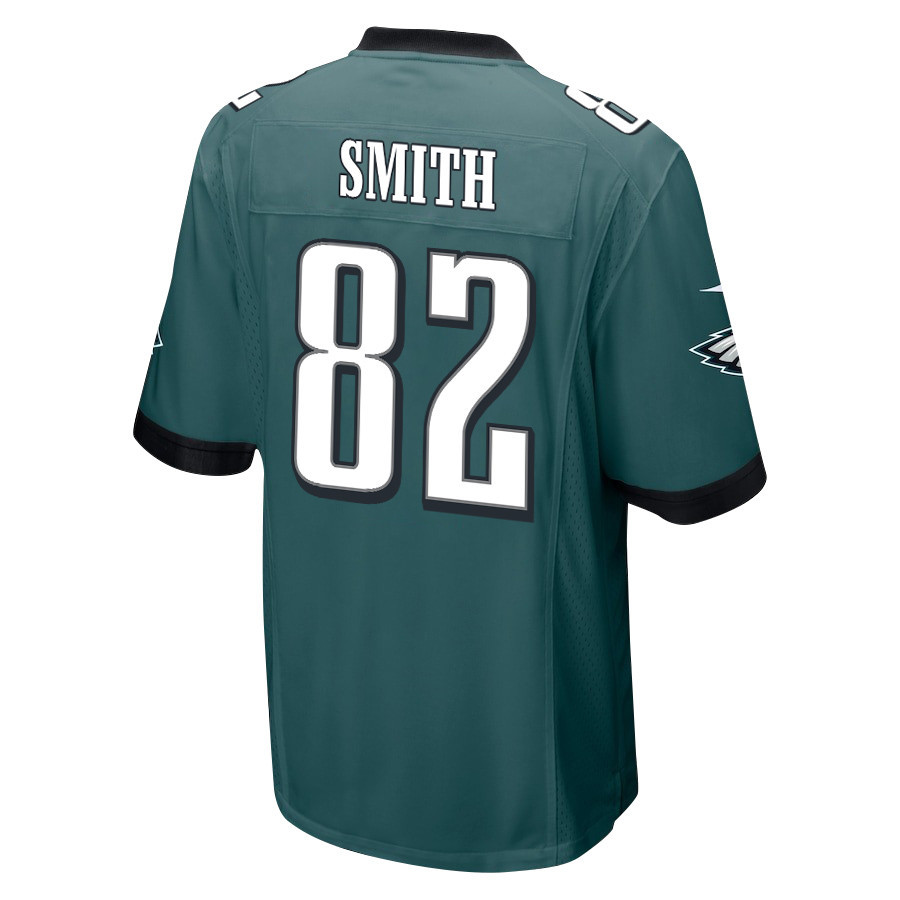 Ainias Smith 82 Philadelphia Eagles Super Bowl LIX New Orleans Patch Game Men Jersey - Midnight Green