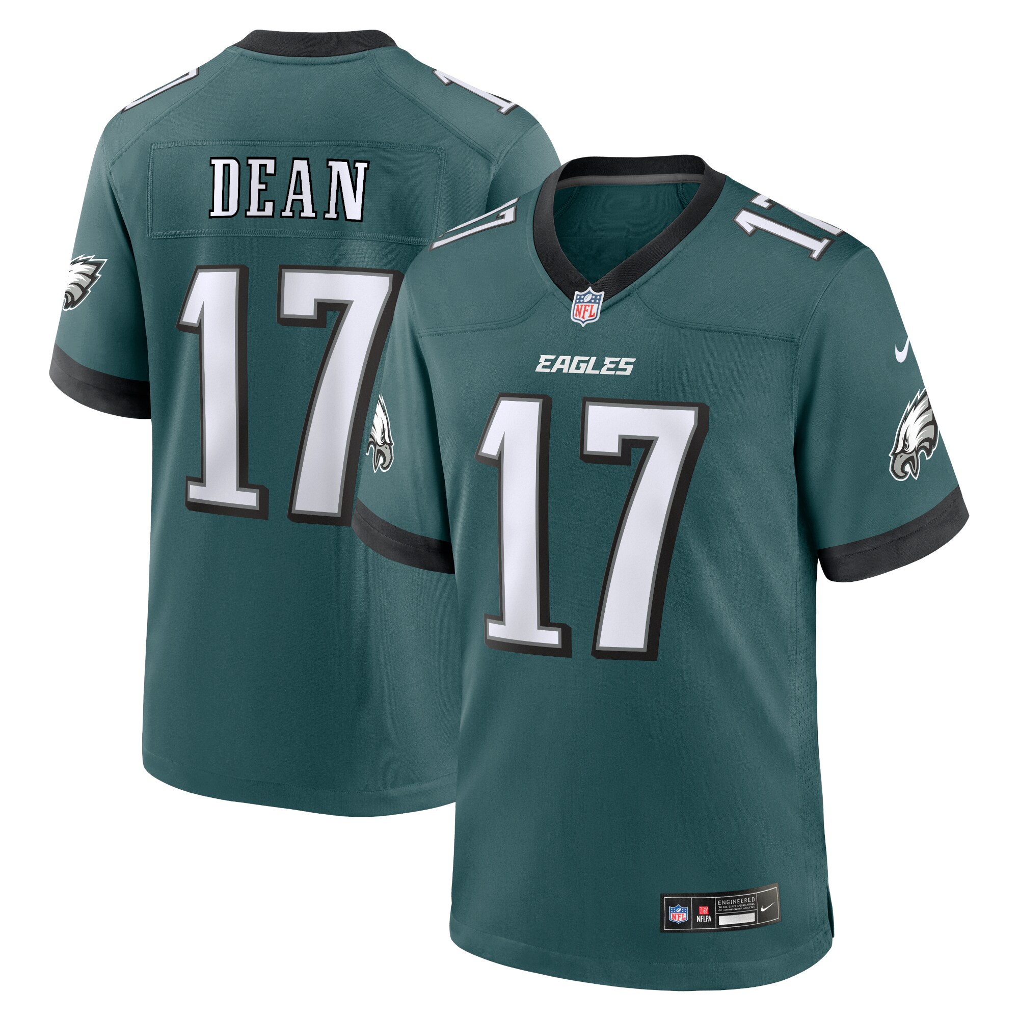 Nakobe Dean Philadelphia Eagles  Team Game Jersey - Midnight Green